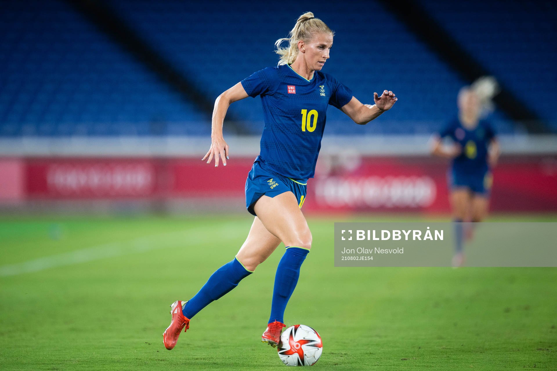 Sofia Jakobsson of Sweden in the women´s football match