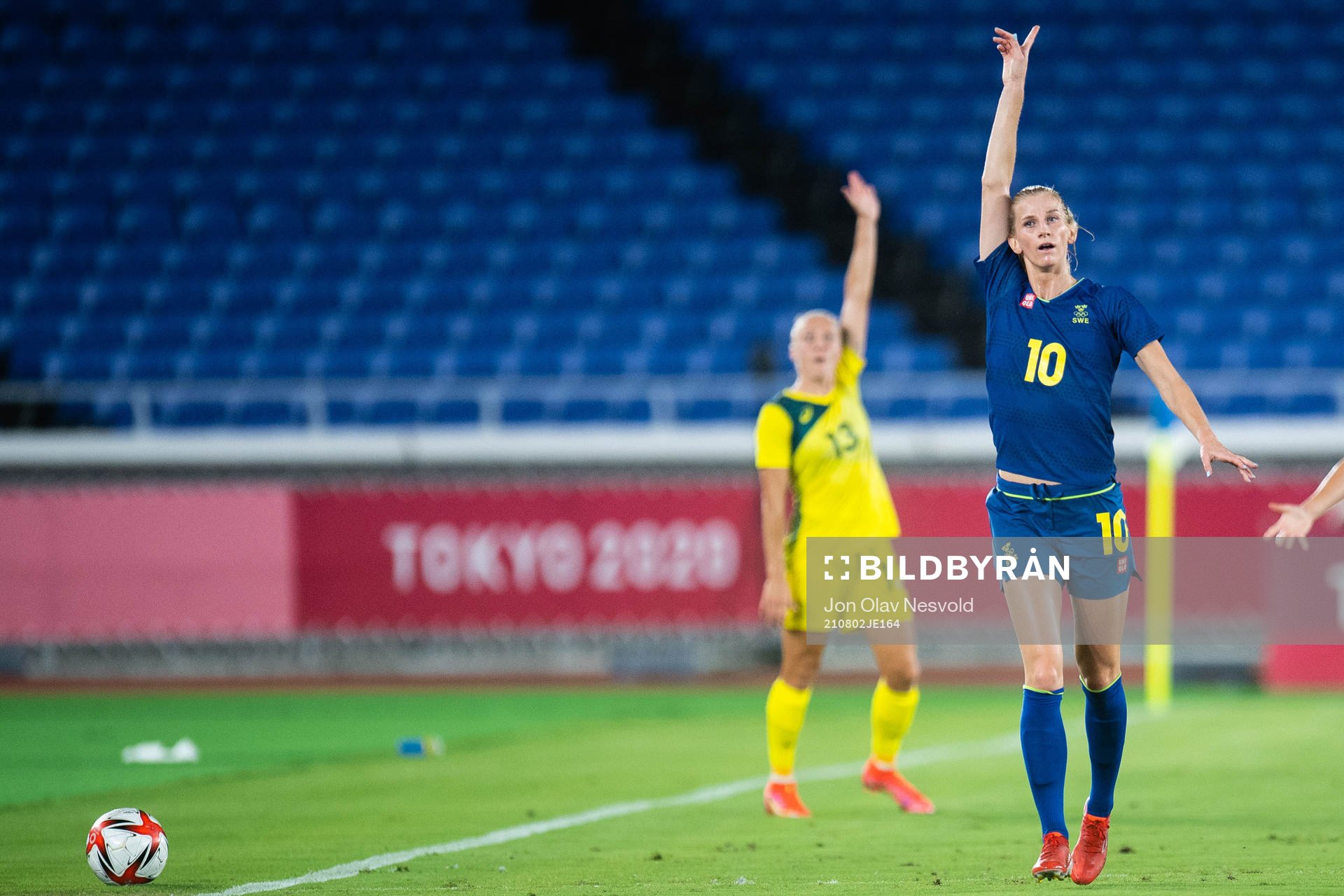 Sofia Jakobsson of Sweden  in the women´s football match