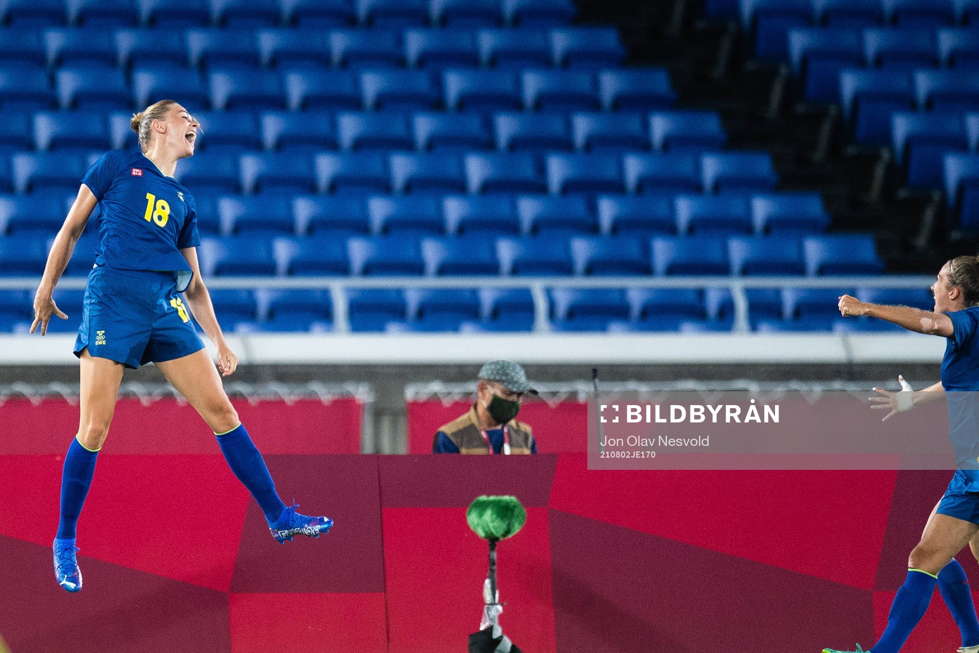 Fridolina Rolfö of Sweden celebrates 0-1  in the women´s