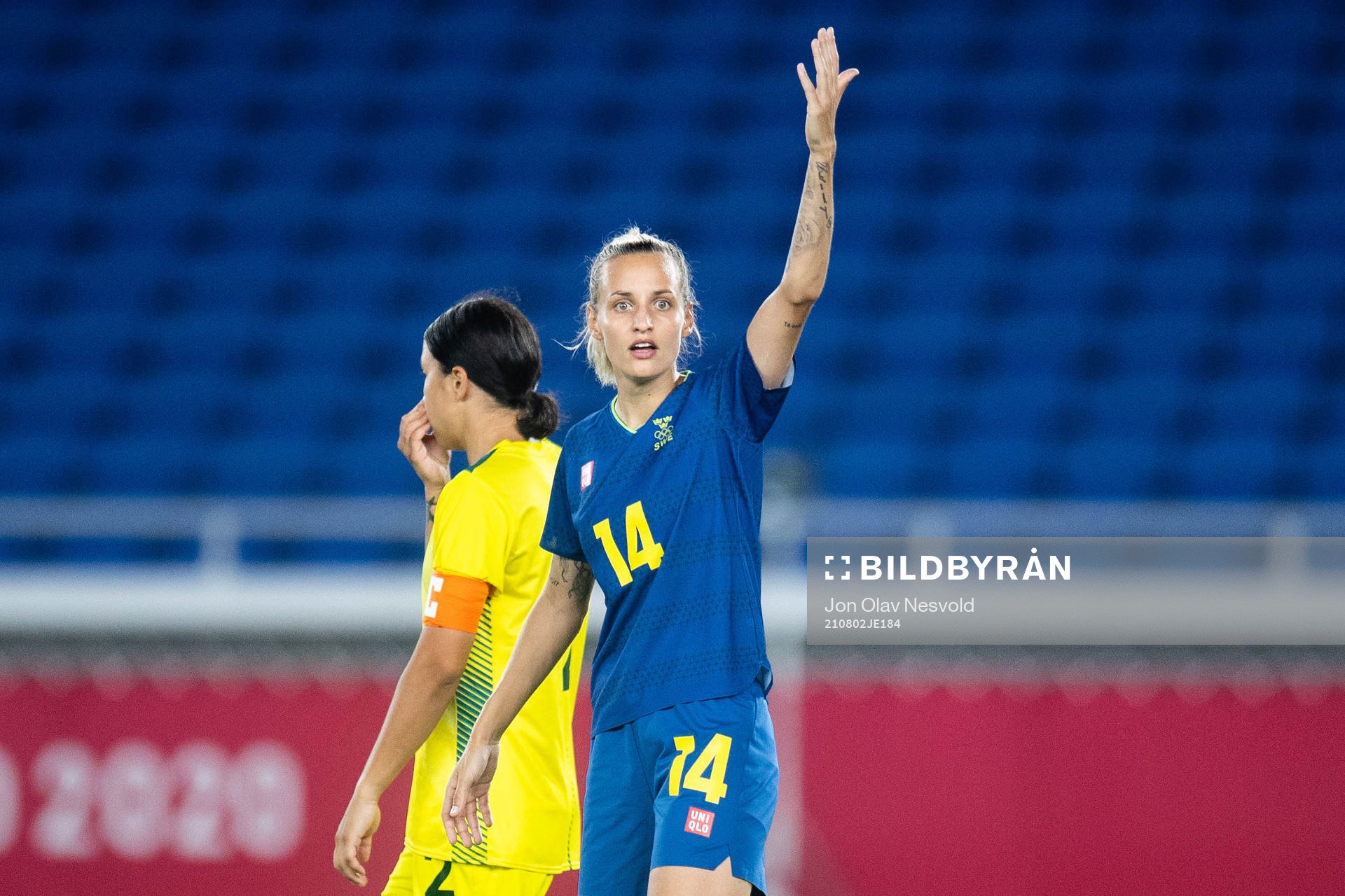 Nathalie Björn of Sweden in the women´s football match