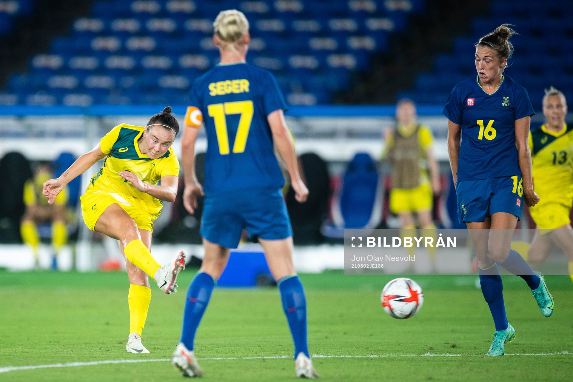 Caitlin Foord of Australia  in the women´s football match