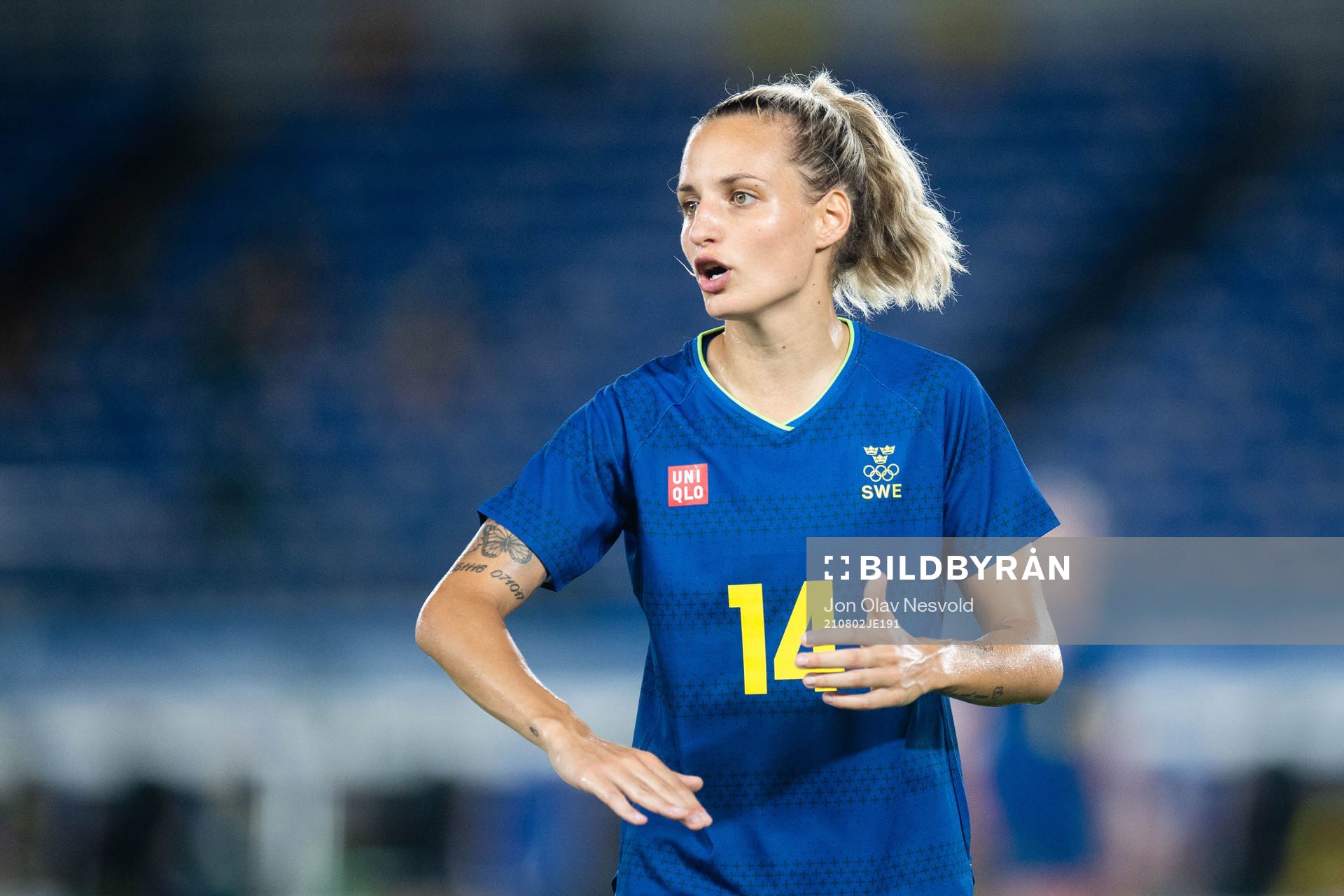 Nathalie Björn of Sweden in the women´s football match