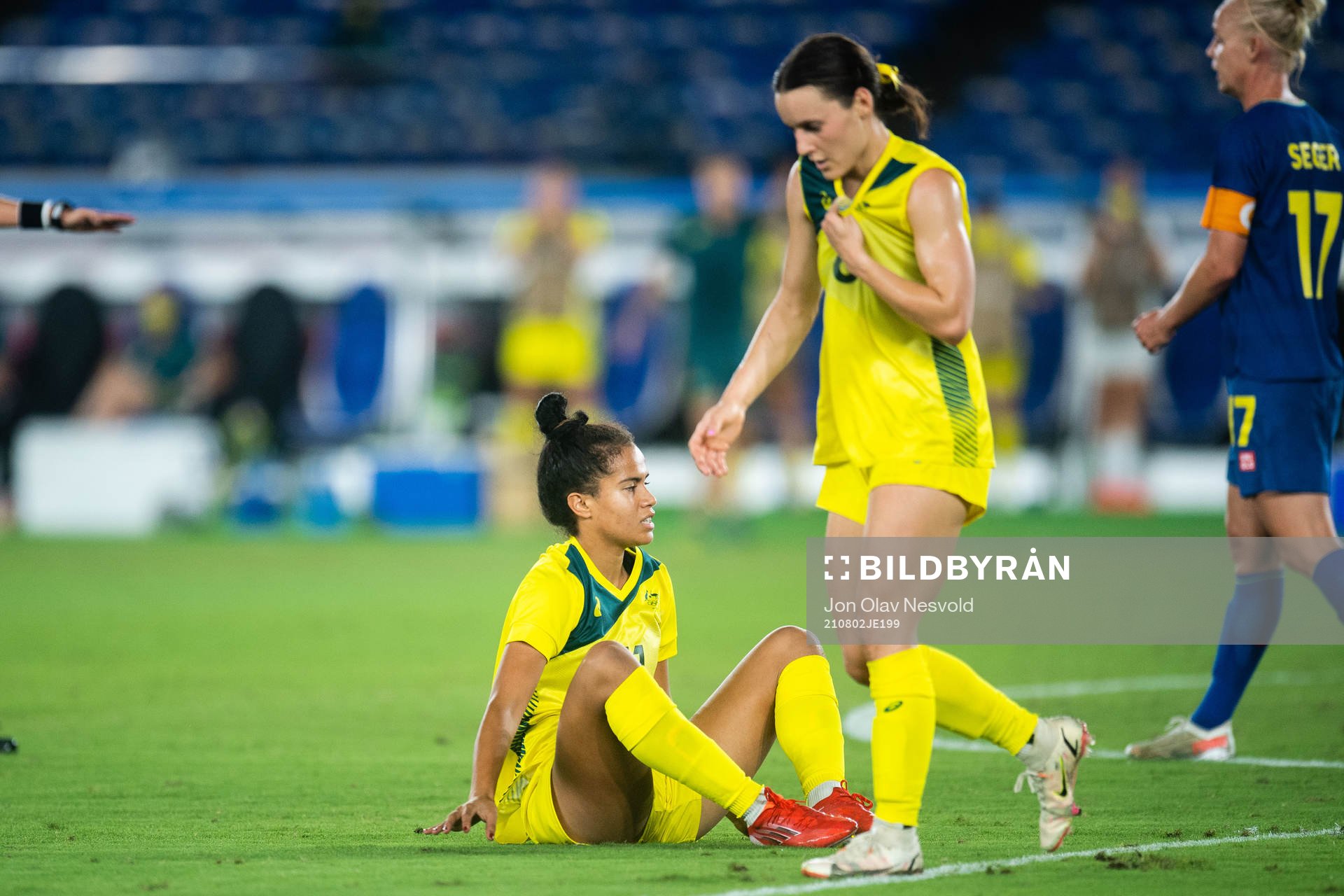 Mary Fowler and Teagan Micah of Australia looks dejected in