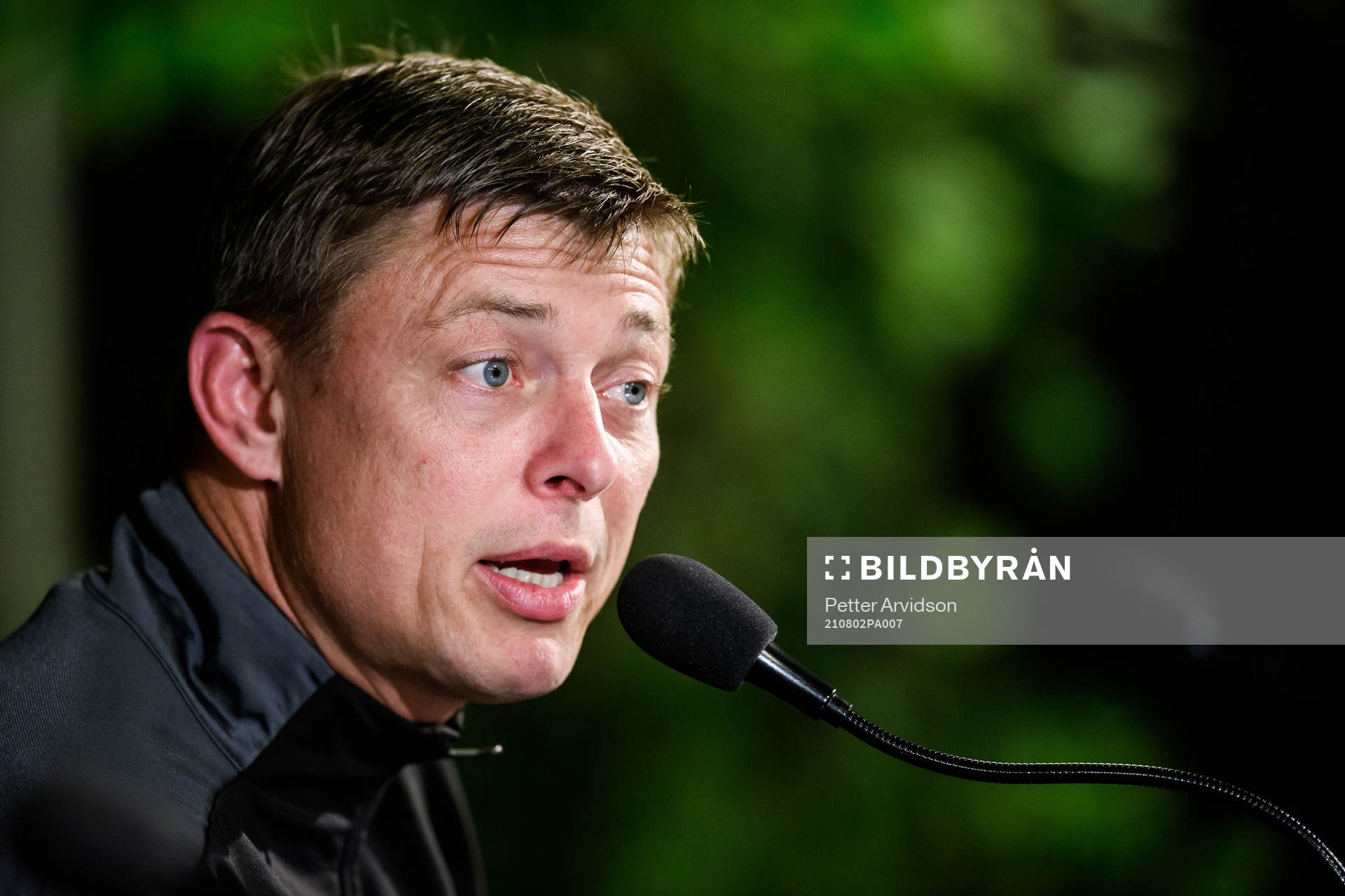 Jon Dahl Tomasson, head coach of Malmö FF during a press conference with Malmö FF ahead of the UEFA Champions League qualifying on August 2, 2021 in Malmö.