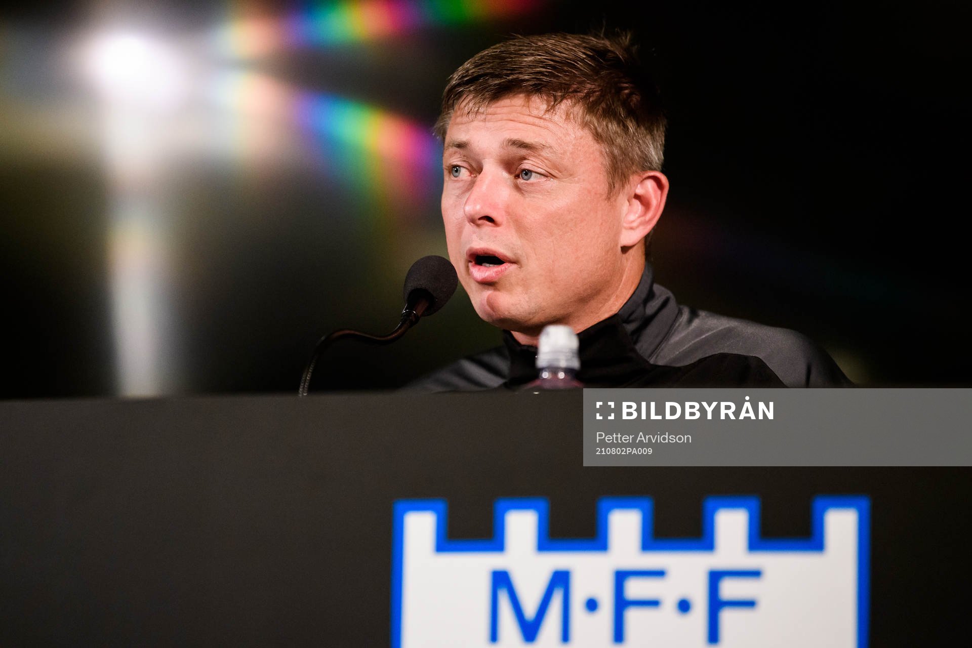 Jon Dahl Tomasson, head coach of Malmö FF during a press conference with Malmö FF ahead of the UEFA Champions League qualifying on August 2, 2021 in Malmö.