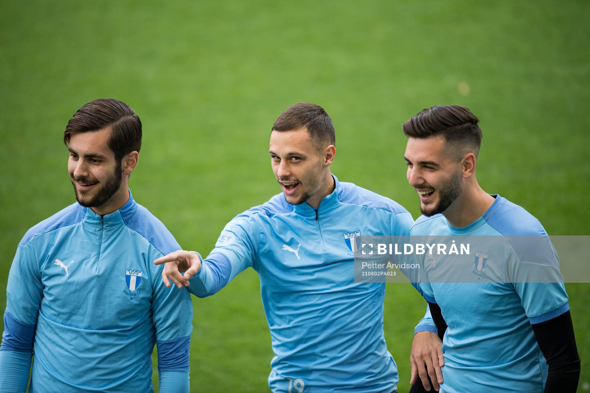 Adi Nalic, Veljko Birmancevic and goalkeeper Marko Johansson