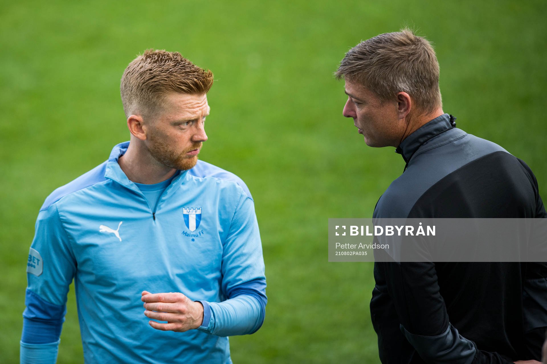Anders Christiansen and Jon Dahl Tomasson, head coach
