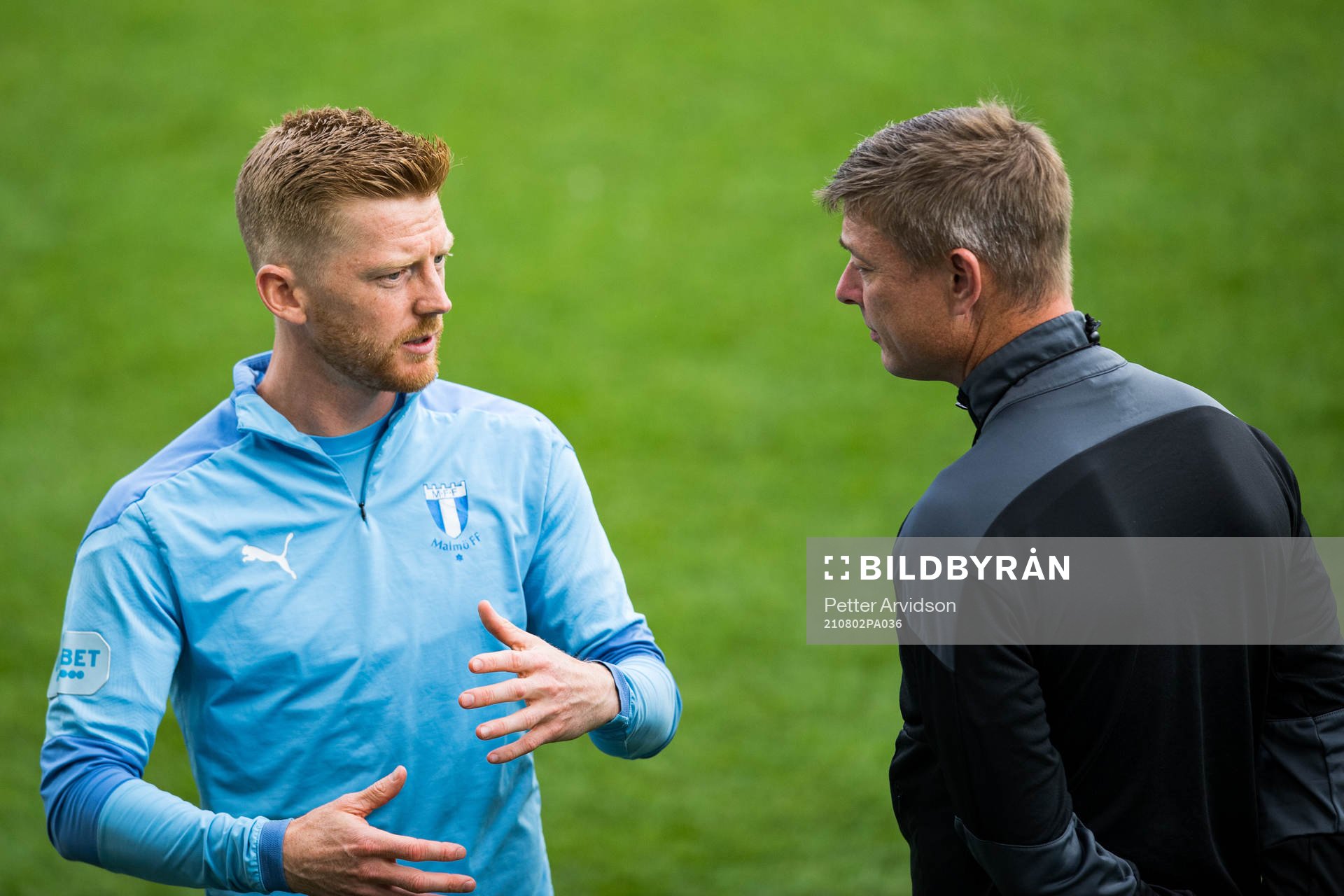 Anders Christiansen and Jon Dahl Tomasson, head coach