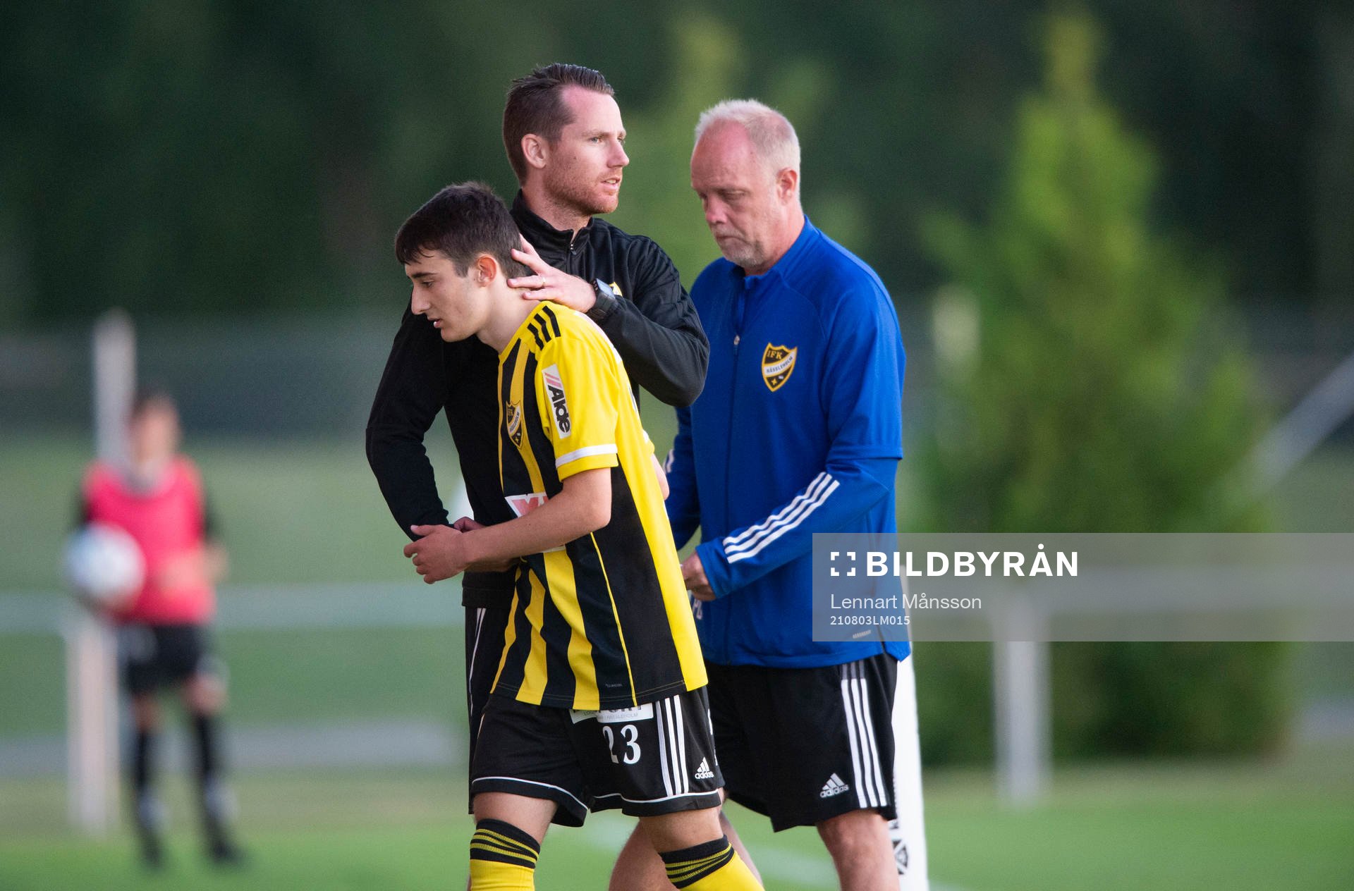 IFK Hässleholms tränare Johan Persson och Percy Olsson