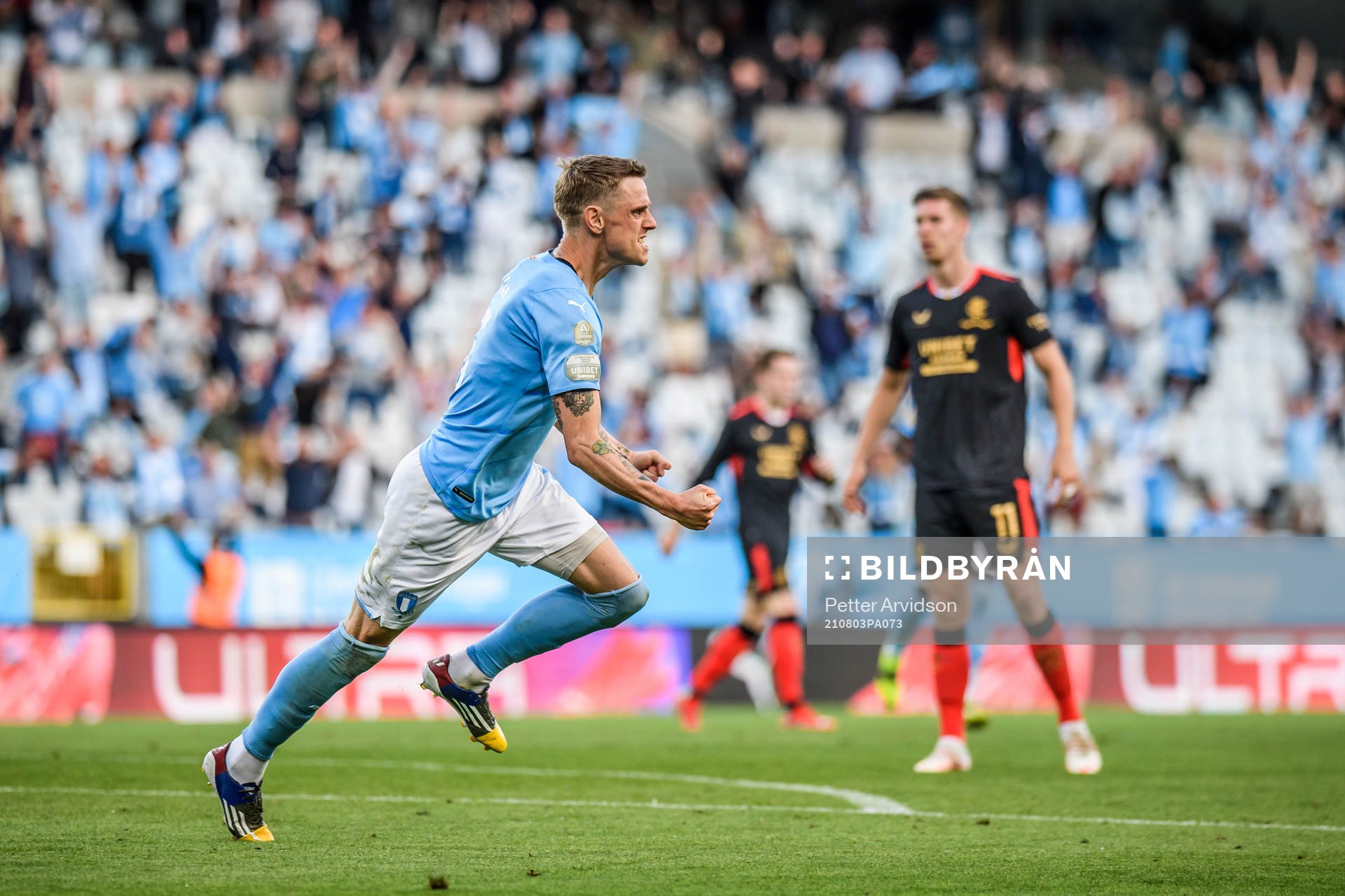 Sören Rieks of Malmö FF celebrates