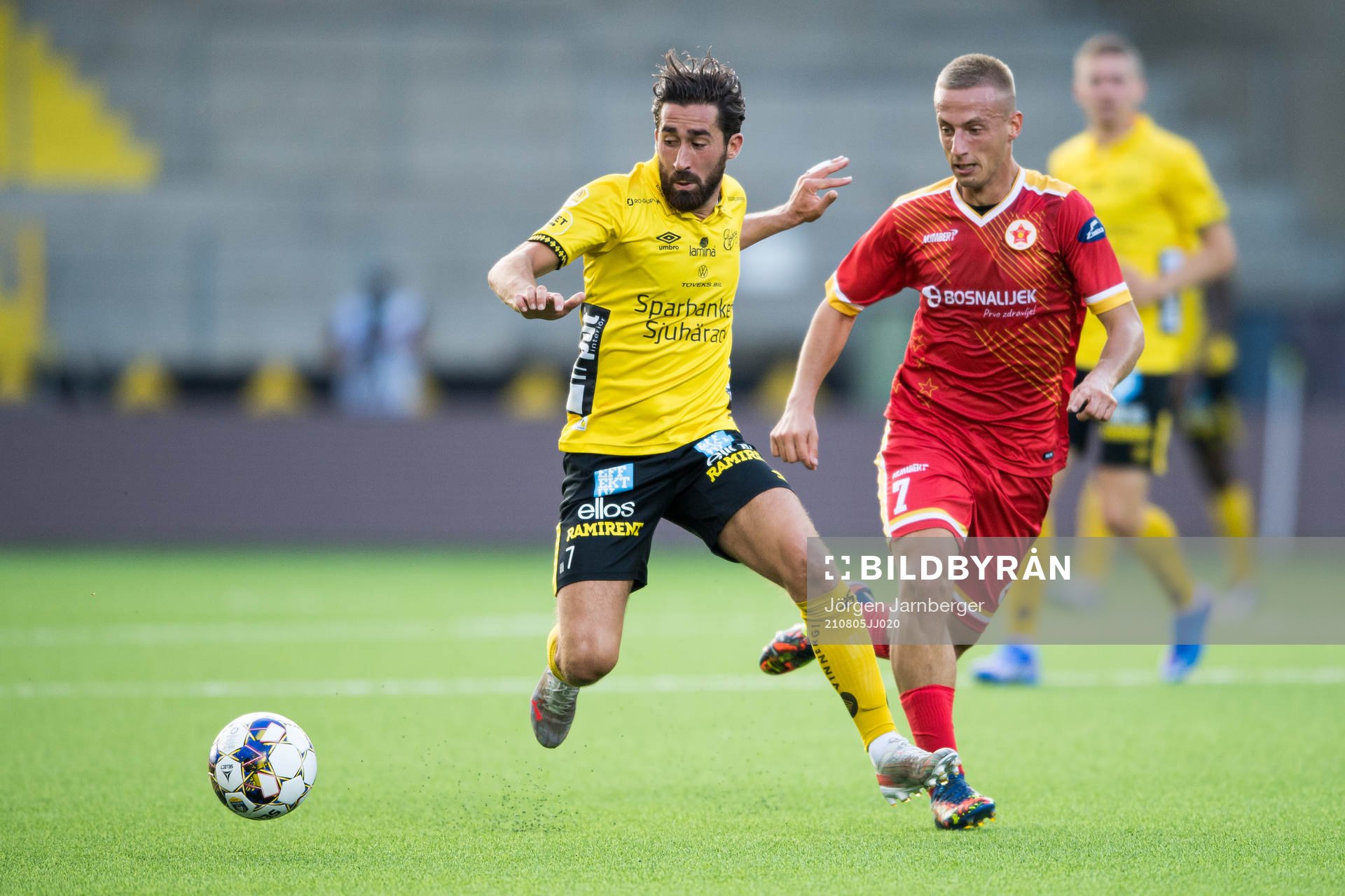 Frederik Holst of Elfsborg and Omar Pršeš of Velez Mostar