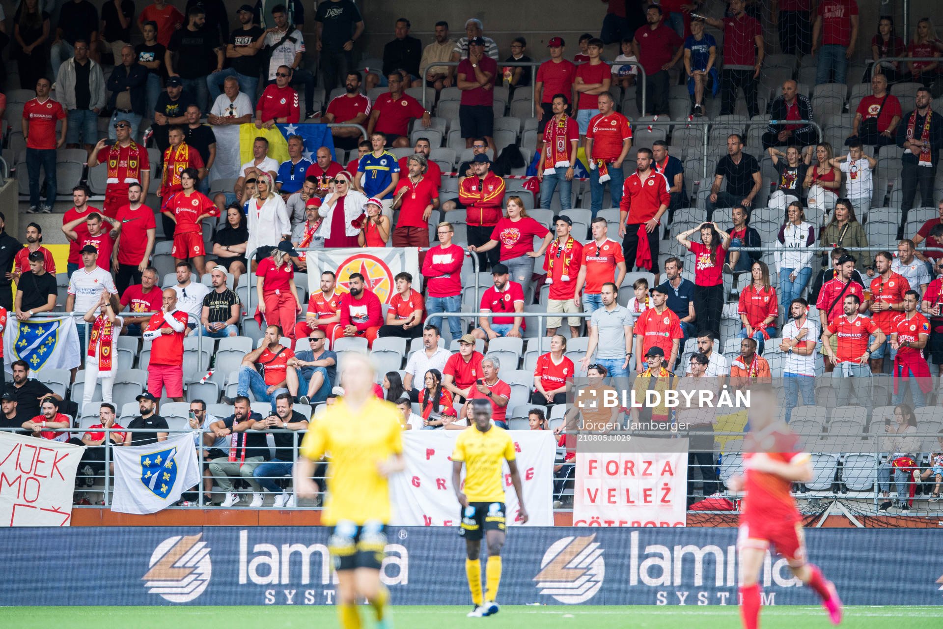 Supporters of Velez Mostar in the stands