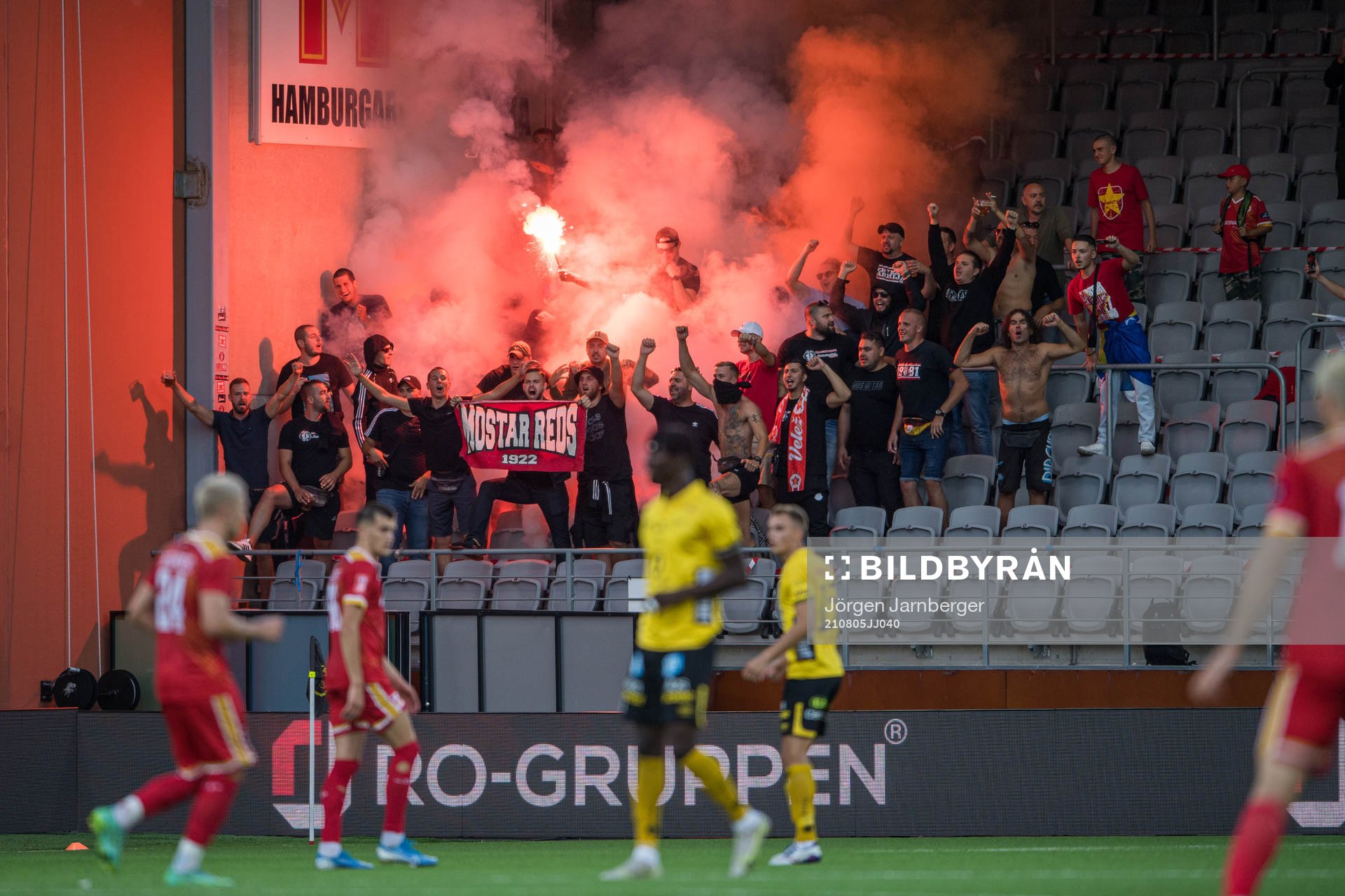 Supporters of Velez Mostar in the stands