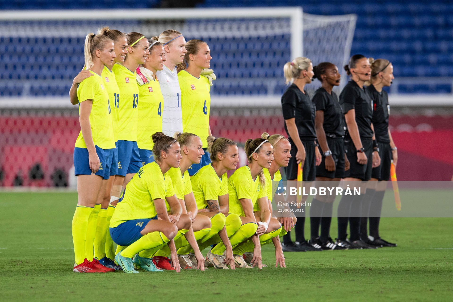 The starting eleven of Sweden in the women’s football