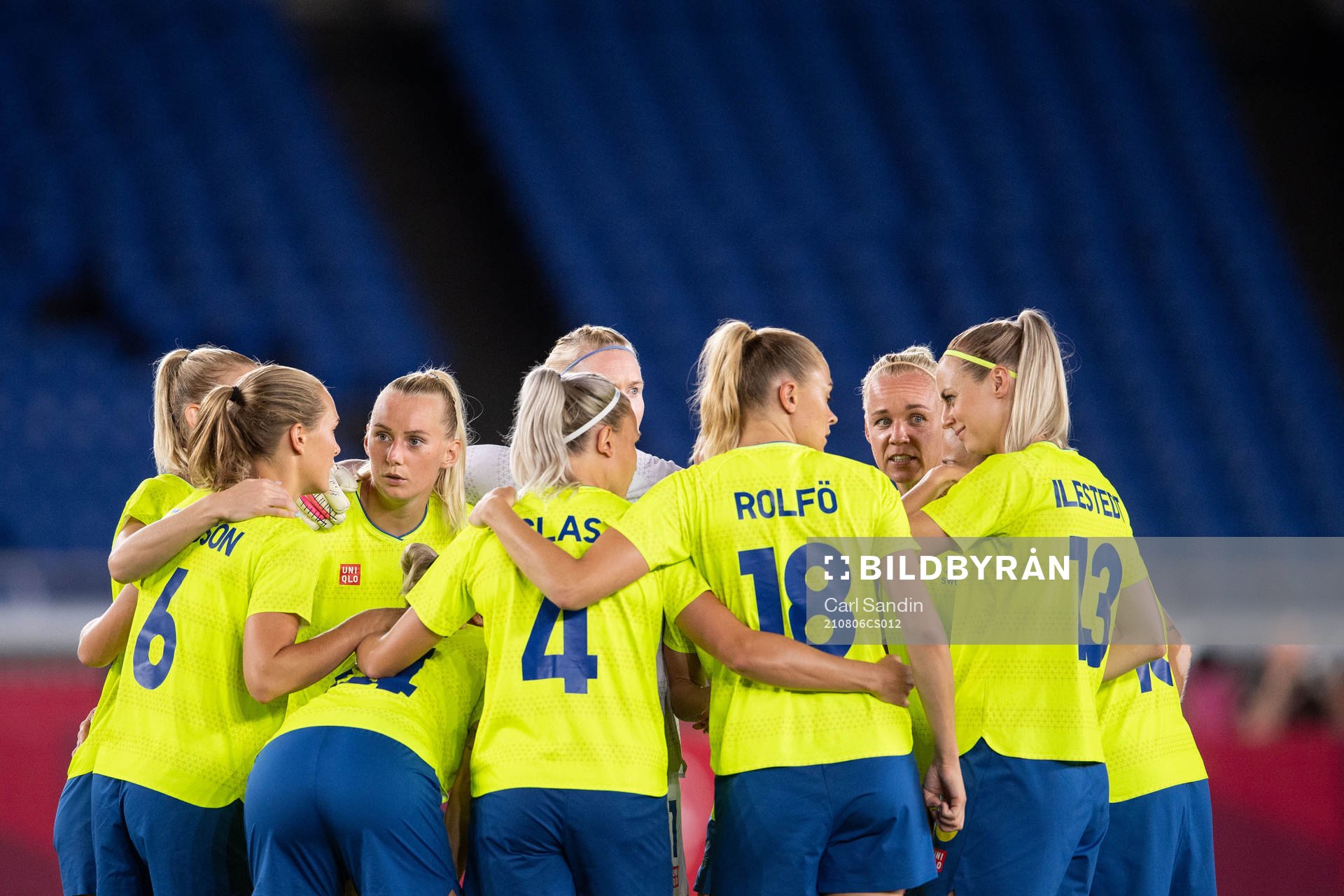 Players of Sweden in the women’s football final