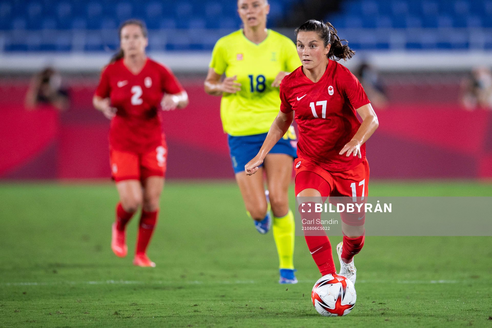 Jessie Fleming of Canada in the women’s football final