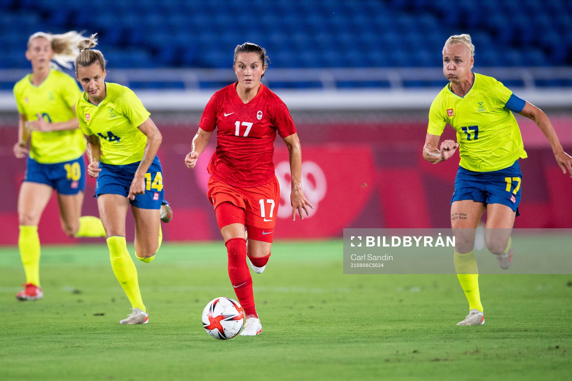 Jessie Fleming of Canada in the women’s football final