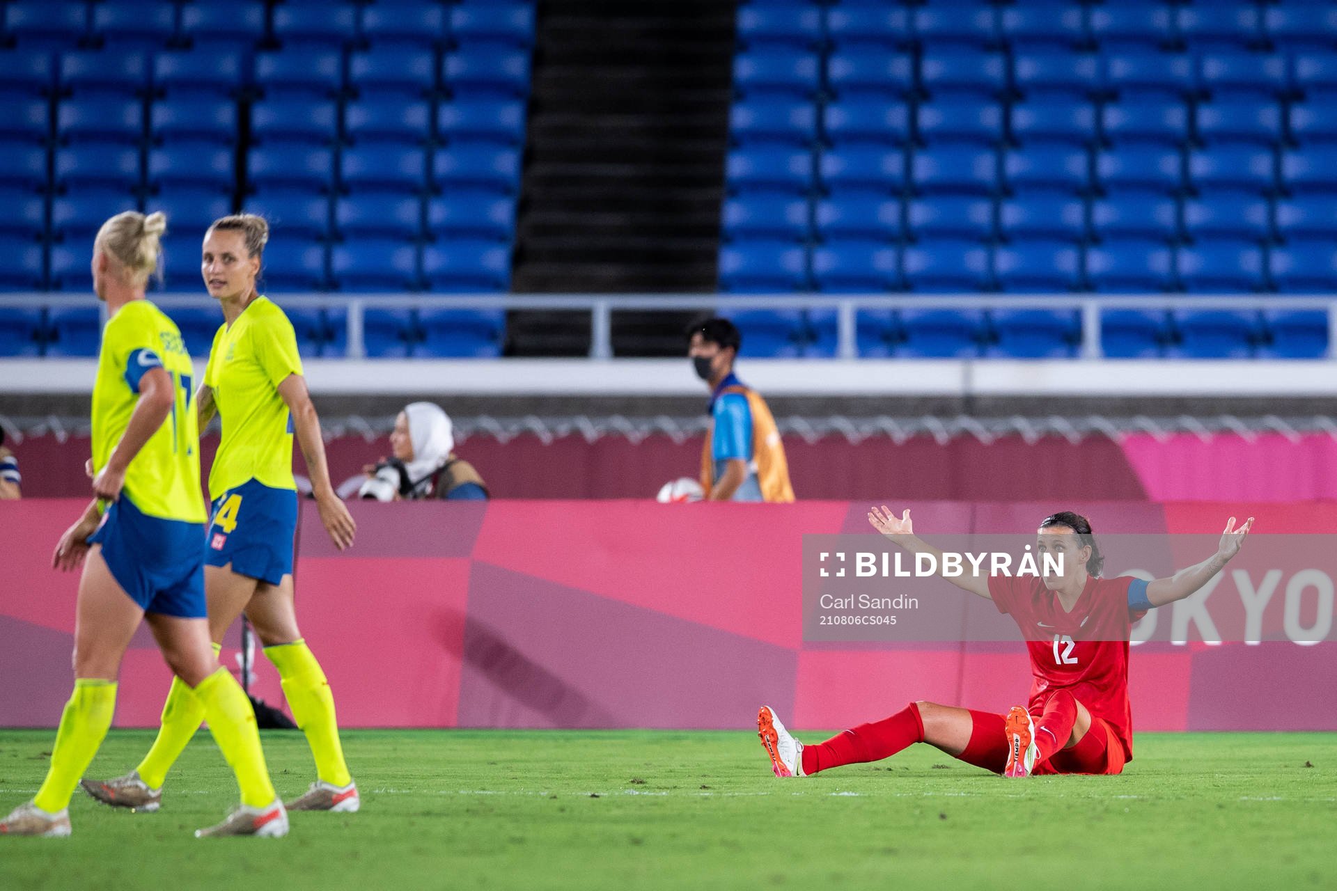 Christine Sinclair of Canada in the women’s football final