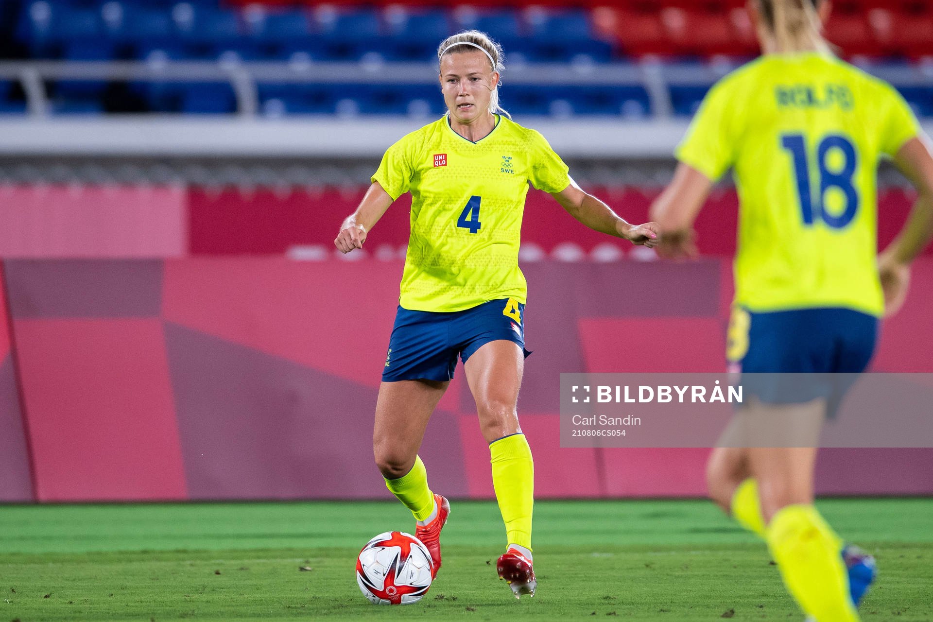 Hanna Glas of Sweden in the women’s football final