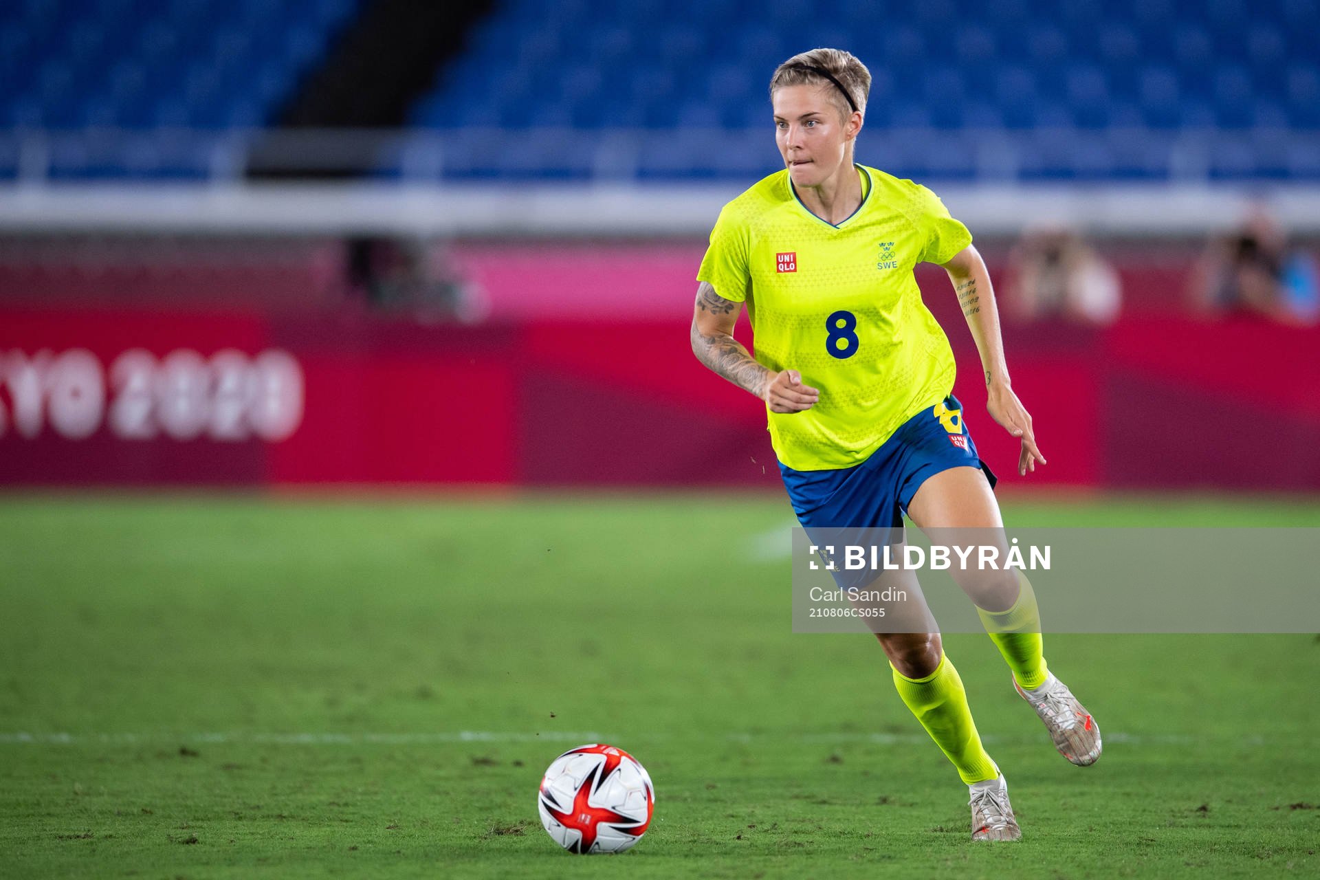 Lina Hurtig of Sweden in the women’s football final