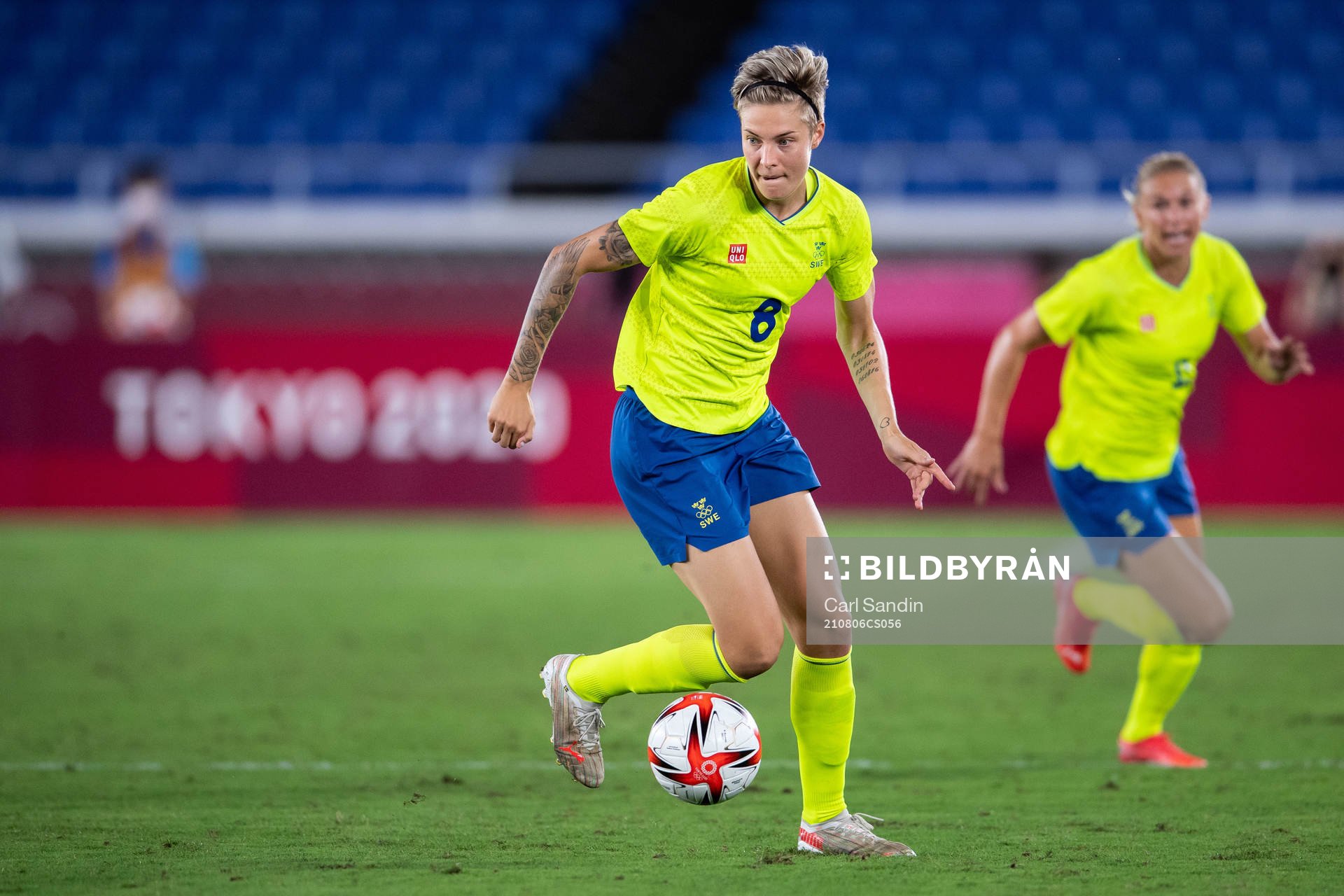 Lina Hurtig of Sweden in the women’s football final