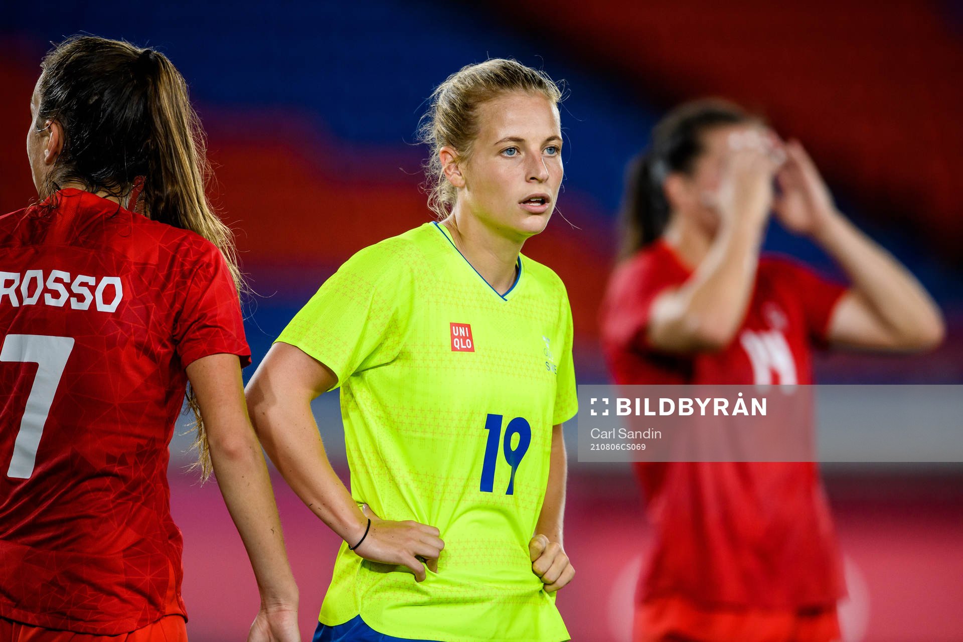 Anna Anvegård of Sweden in the women’s football final