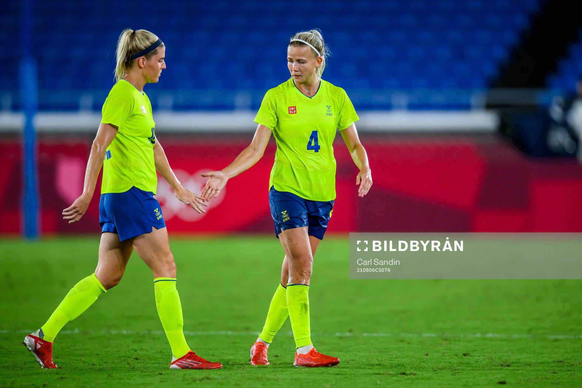 Olivia Schough and Hanna Glas of Sweden in the women’s