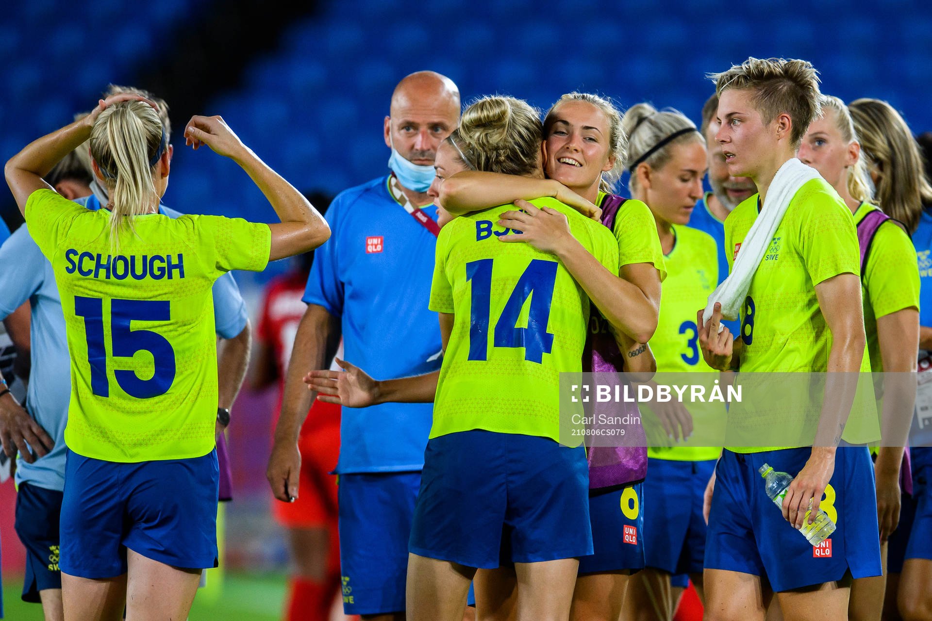 Nathalie Björn, Magdalena Eriksson and Lina Hurtig of