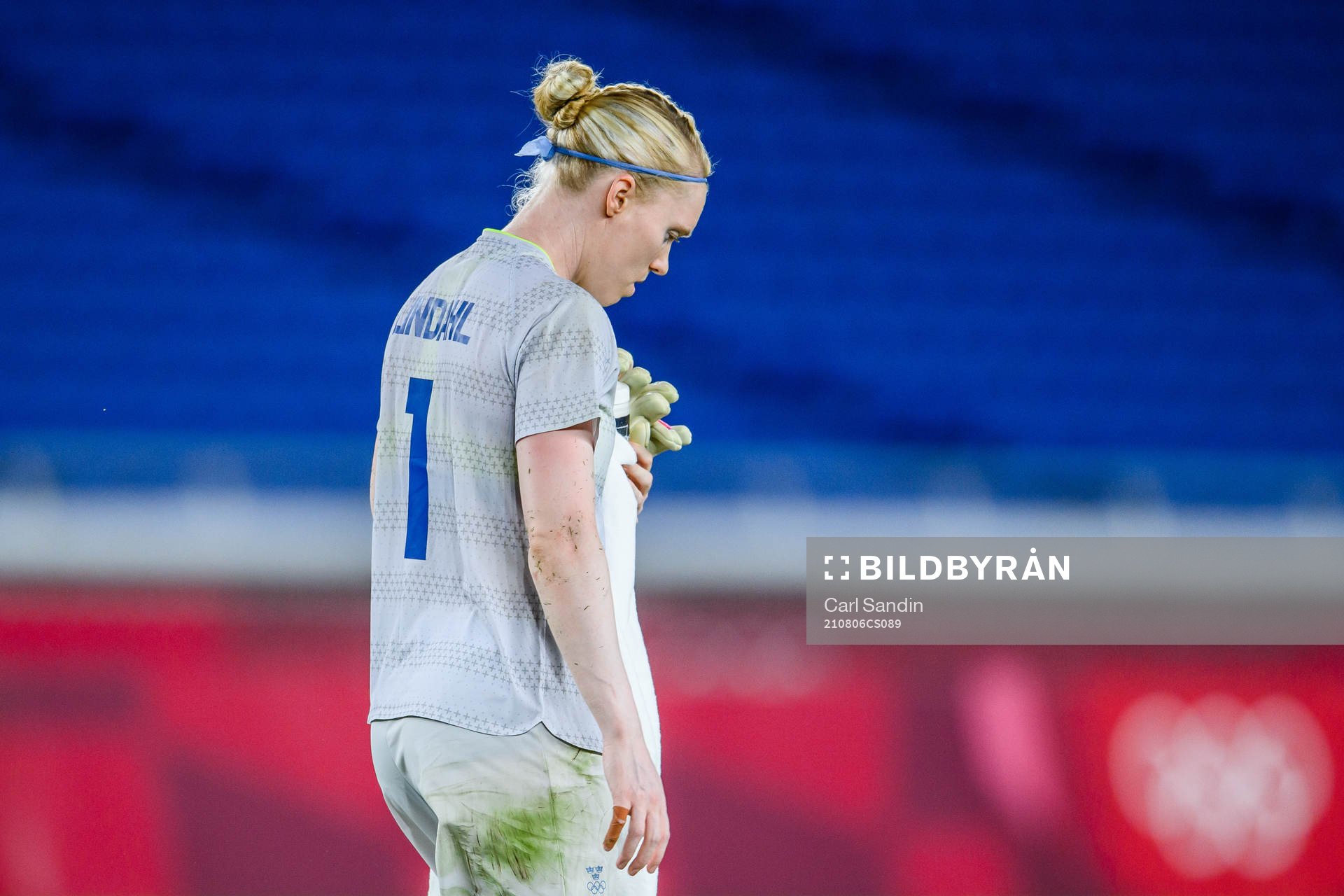 Hedvig Lindahl of Sweden looks dejected