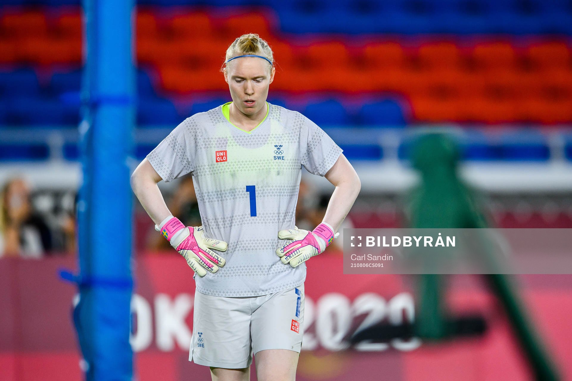 Hedvig Lindahl of Sweden looks dejected