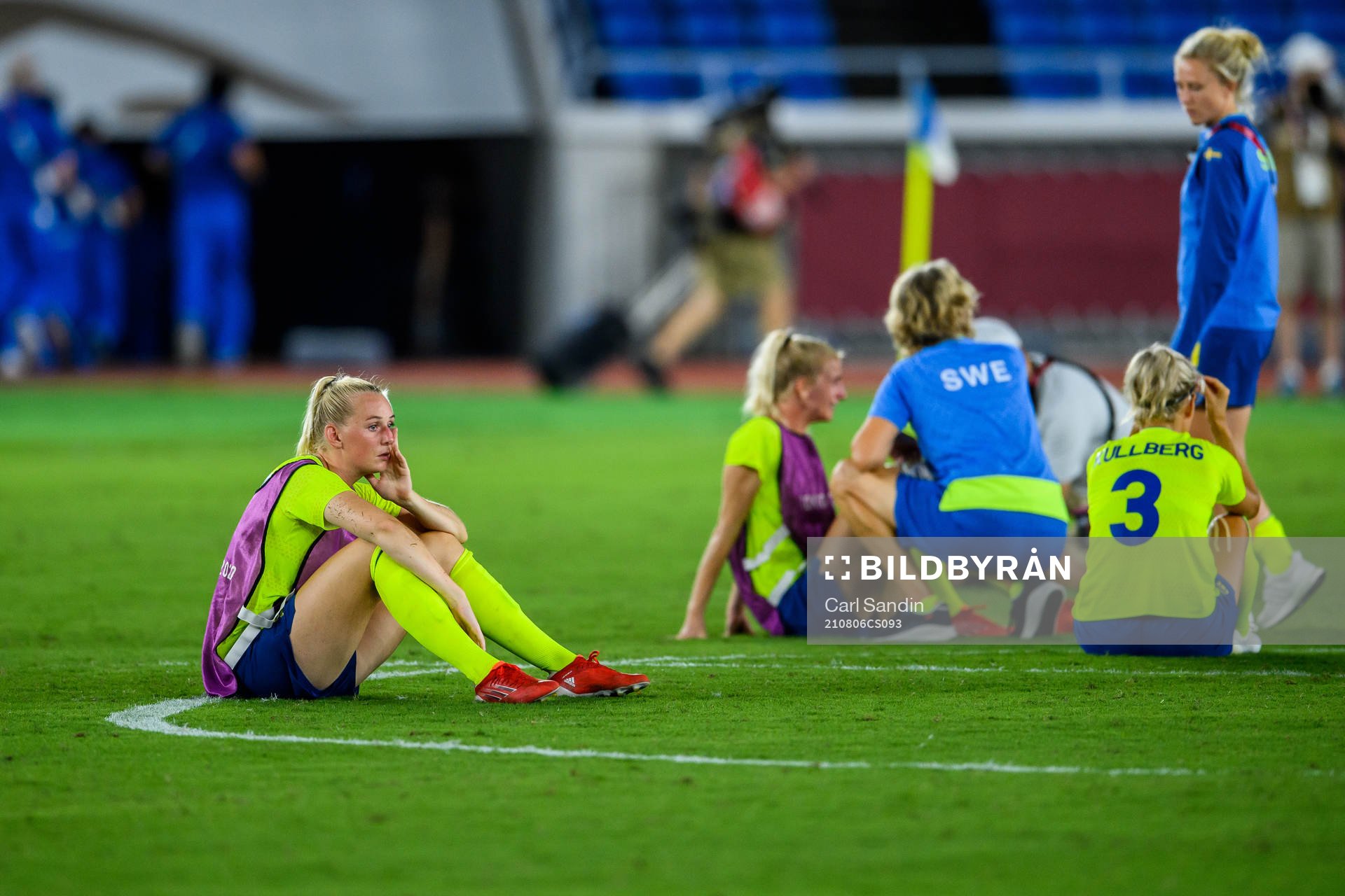 Stina Blackstenius of Sweden looks dejected
