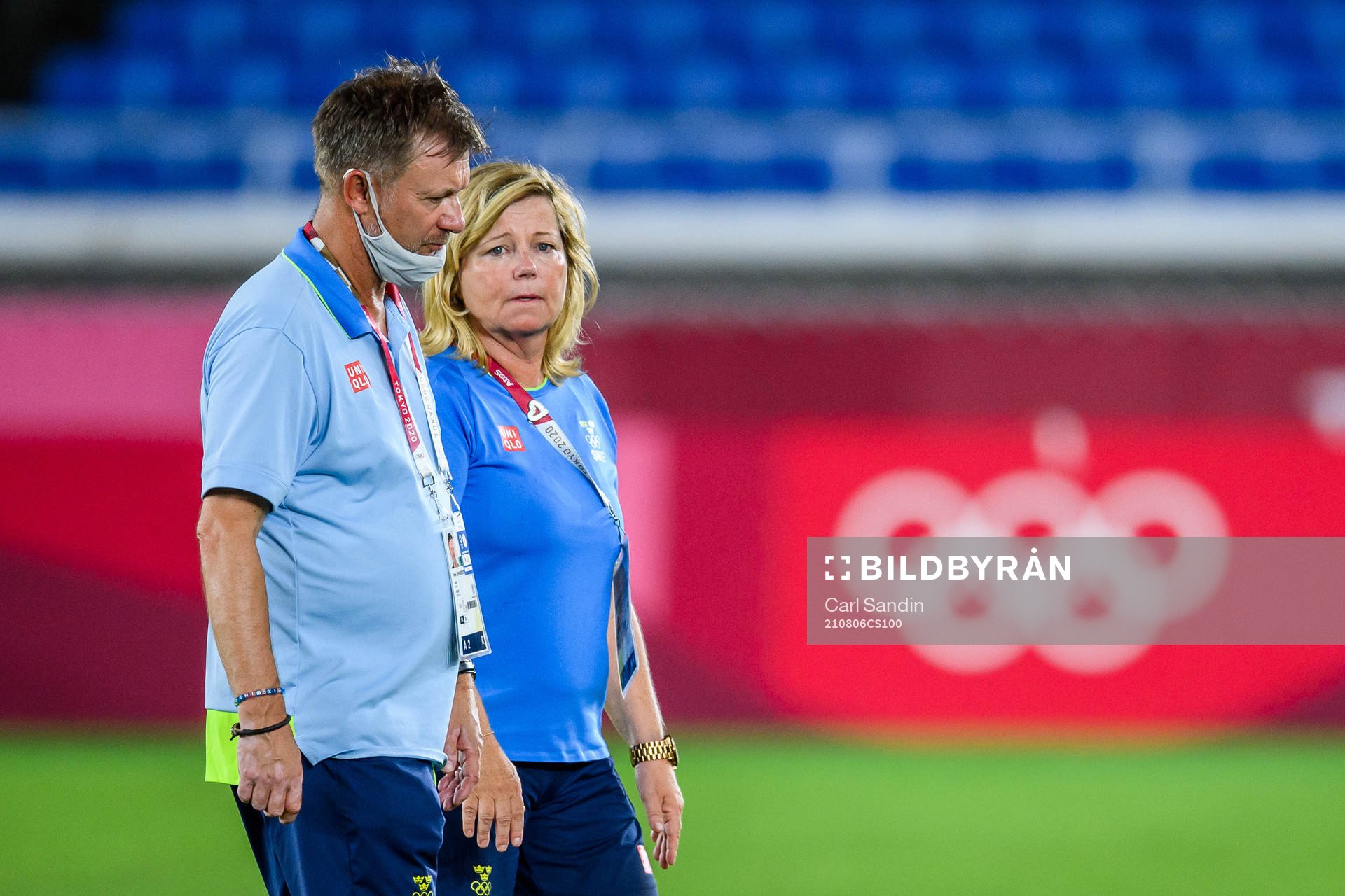 Peter Gerhardsson, head coach of Sweden, and Marika
