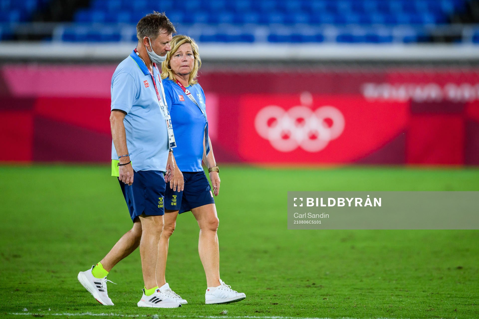 Peter Gerhardsson, head coach of Sweden, and Marika