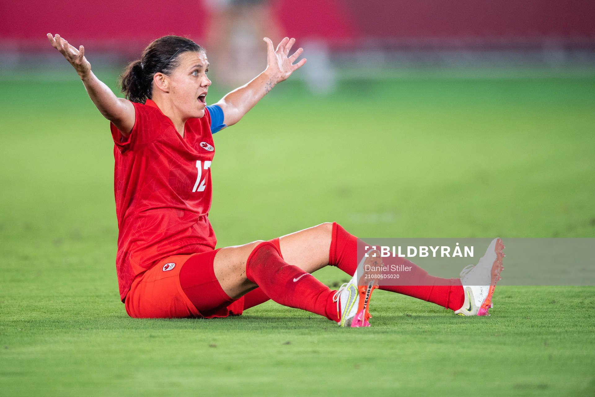 Christine Sinclair of Canada in the women’s football final