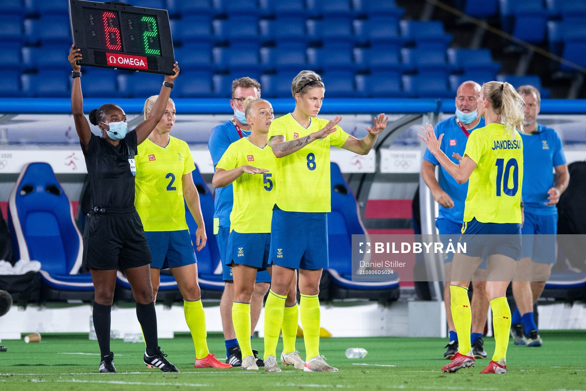Jonna Andersson, Hanna Bennison and Lina Hurtig of Sweden