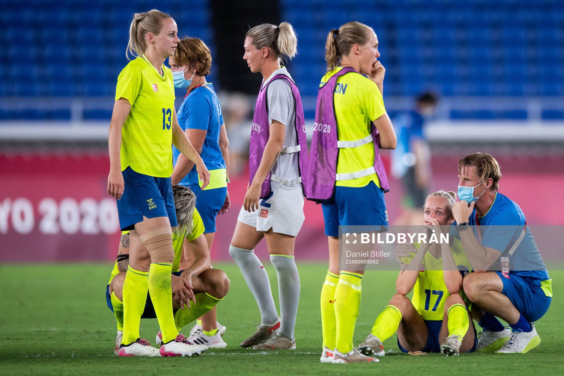 Caroline Seger of Sweden looks dejected