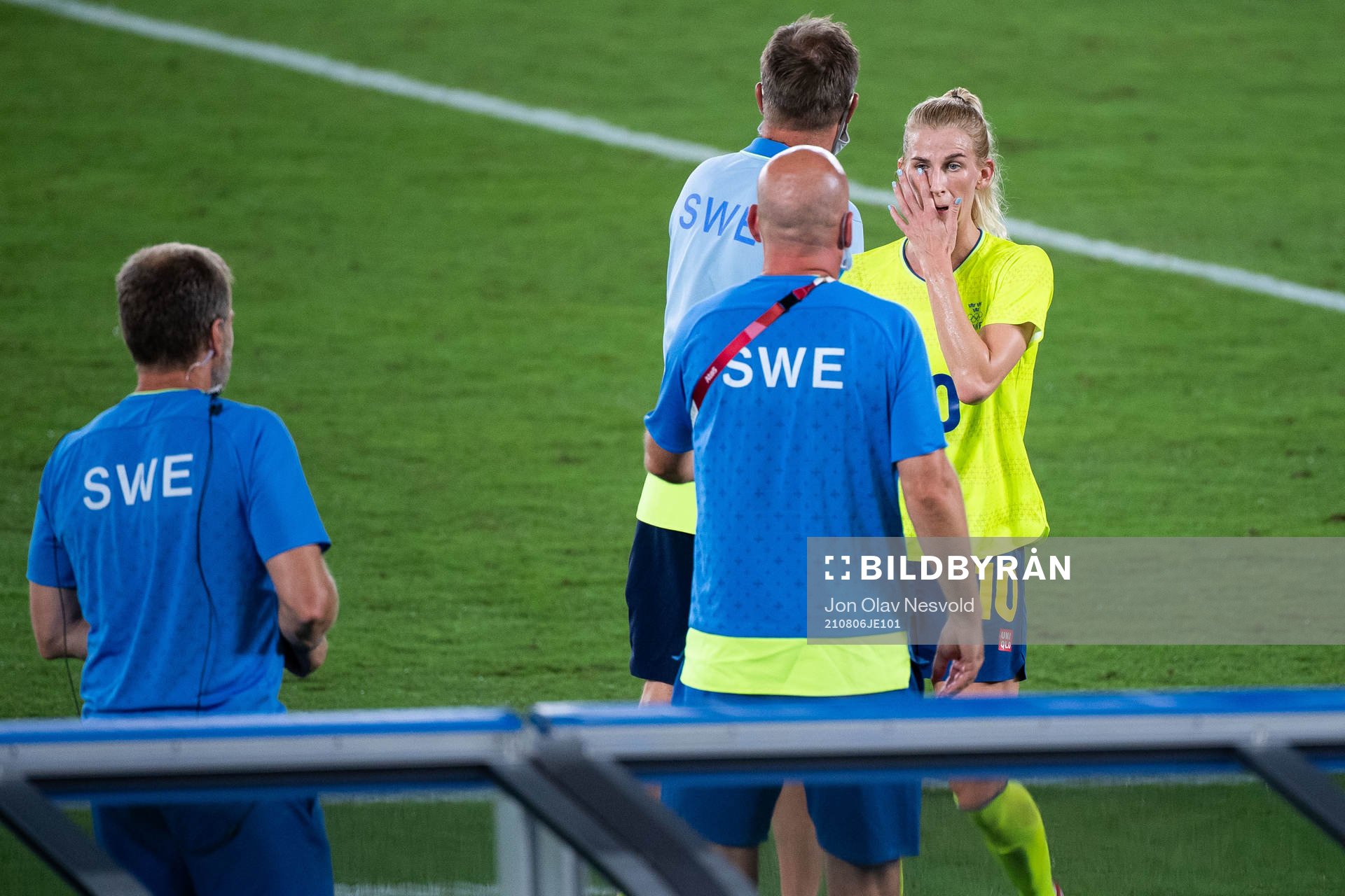 Sofia Jakobsson of Sweden in the women’s football final