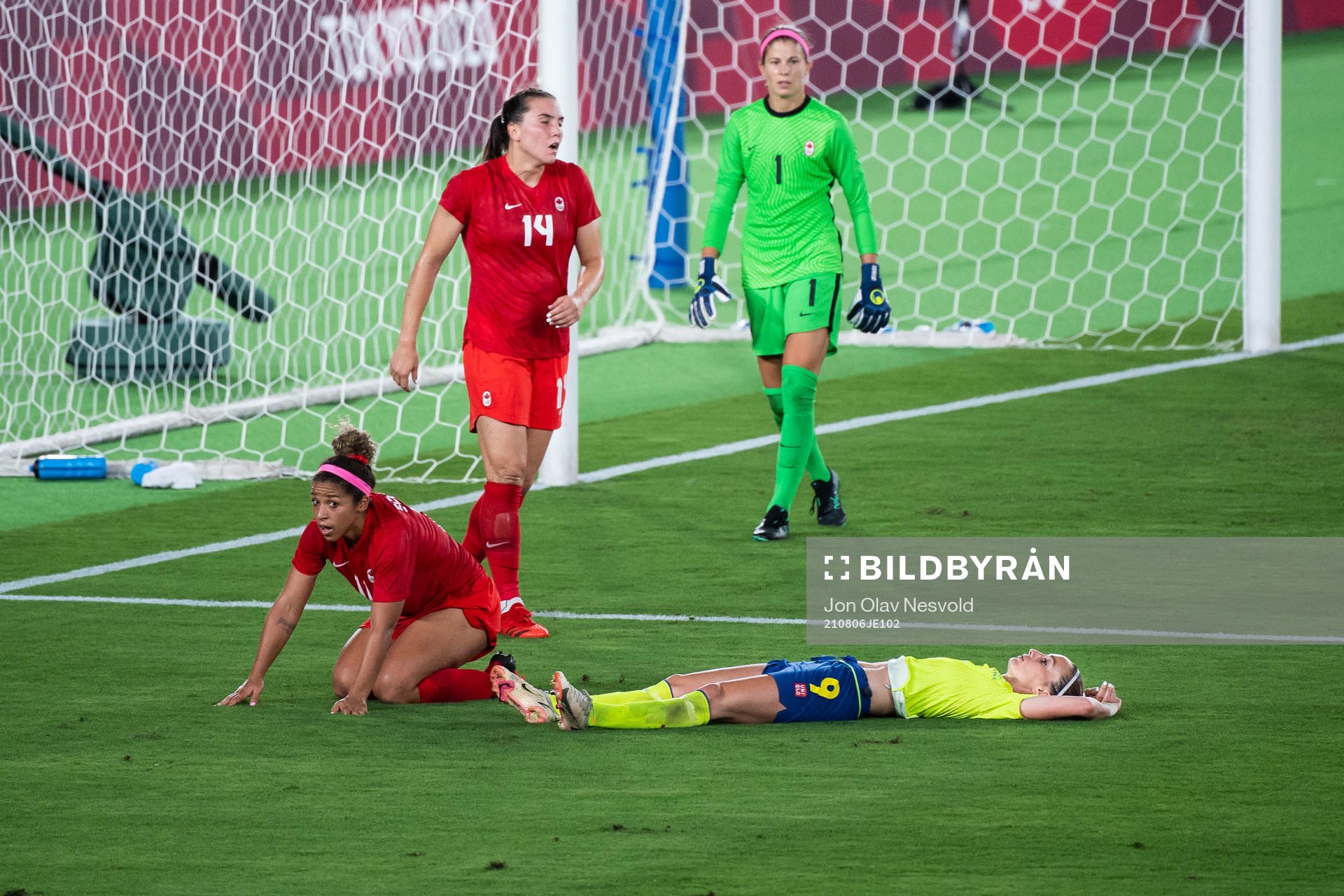 Kosovare Asllani of Sweden looks dejected in the women’s