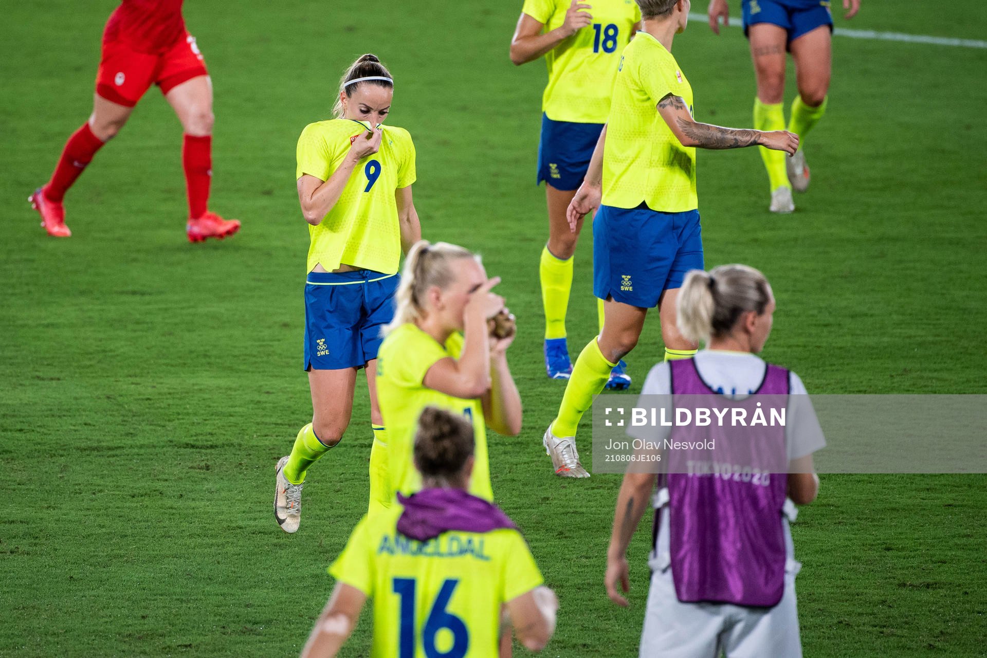 Kosovare Asllani of Sweden looks dejected  in the women’s