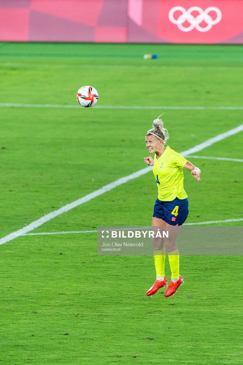 Hanna Glas of Sweden in the women’s football final