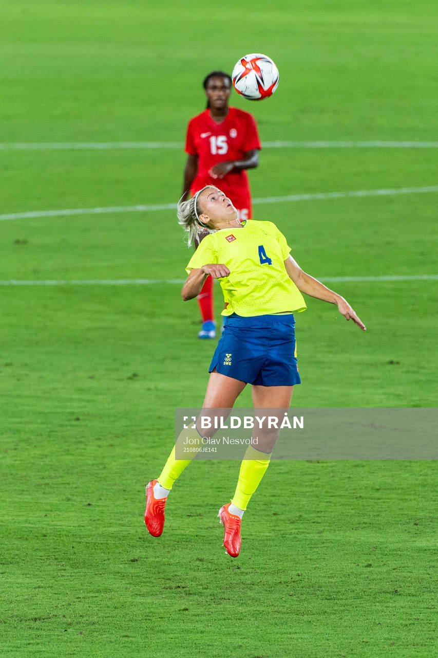 Hanna Glas of Sweden in the women’s football final
