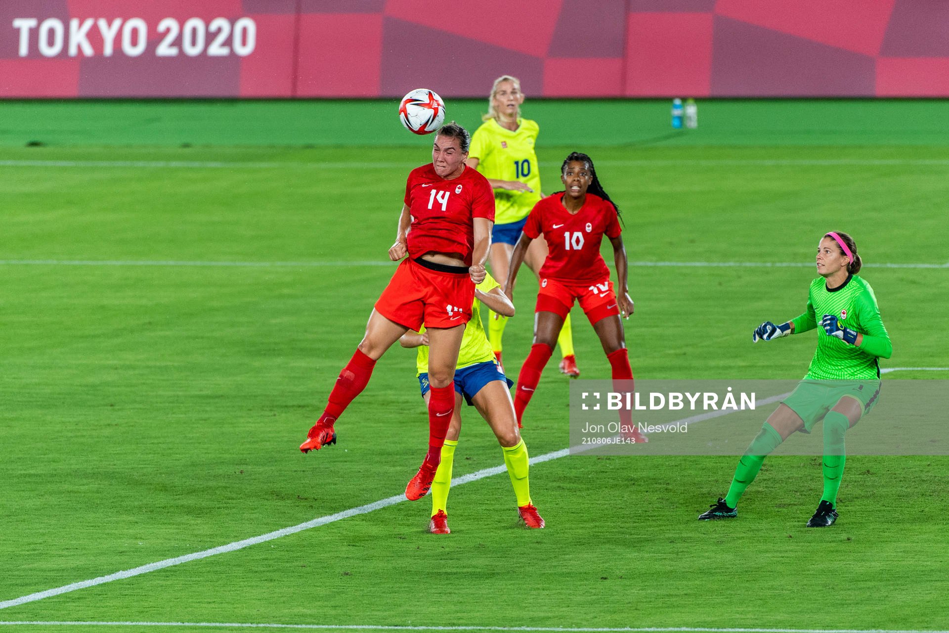 Vanessa Gilles of Canada in the women’s football final