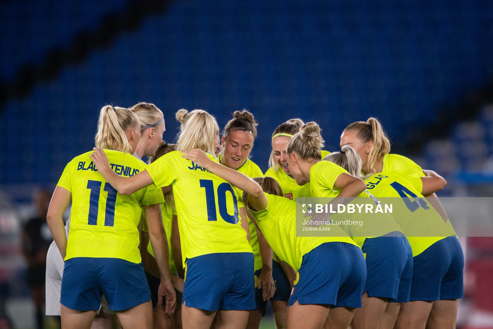 Players of Sweden in the women’s football final