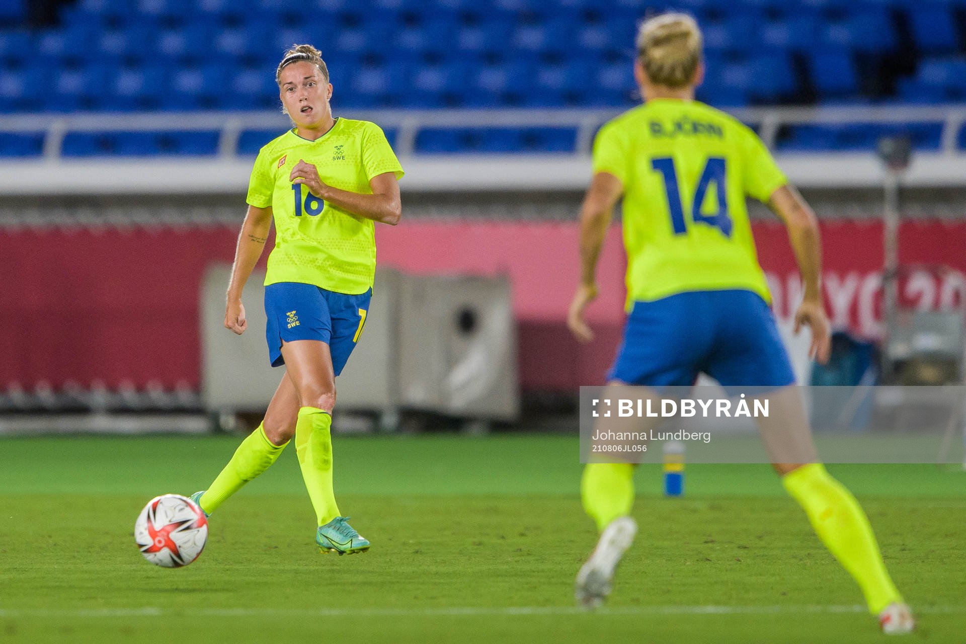 Filippa Angeldahl of Sweden in the women’s football final
