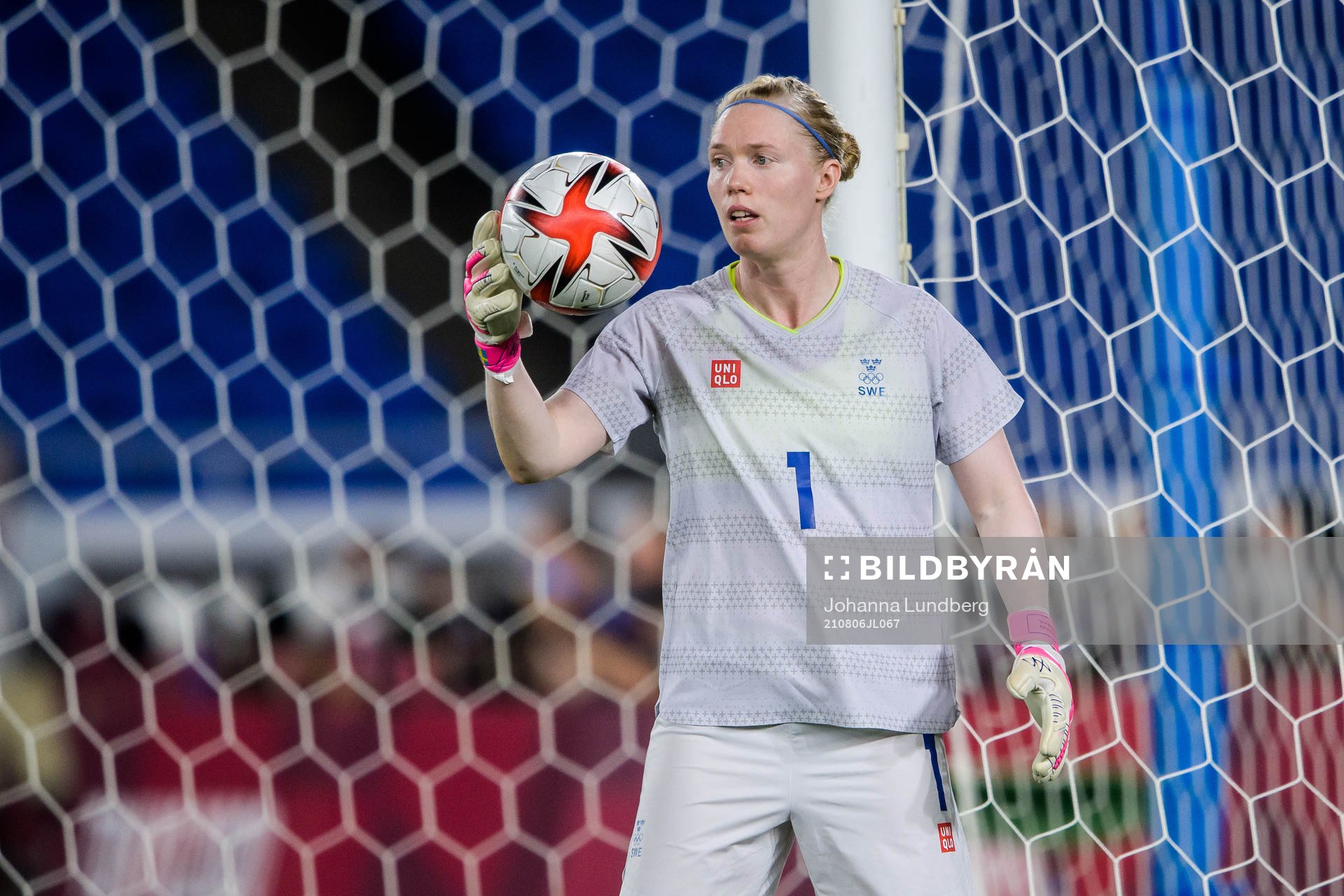 Hedvig Lindahl of Sweden in the women’s football final