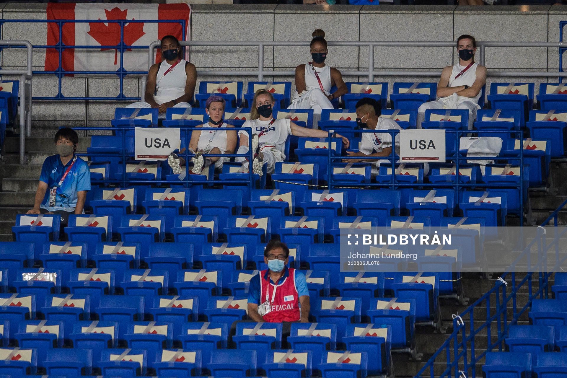 Megan Rapinoe of USA in the stands