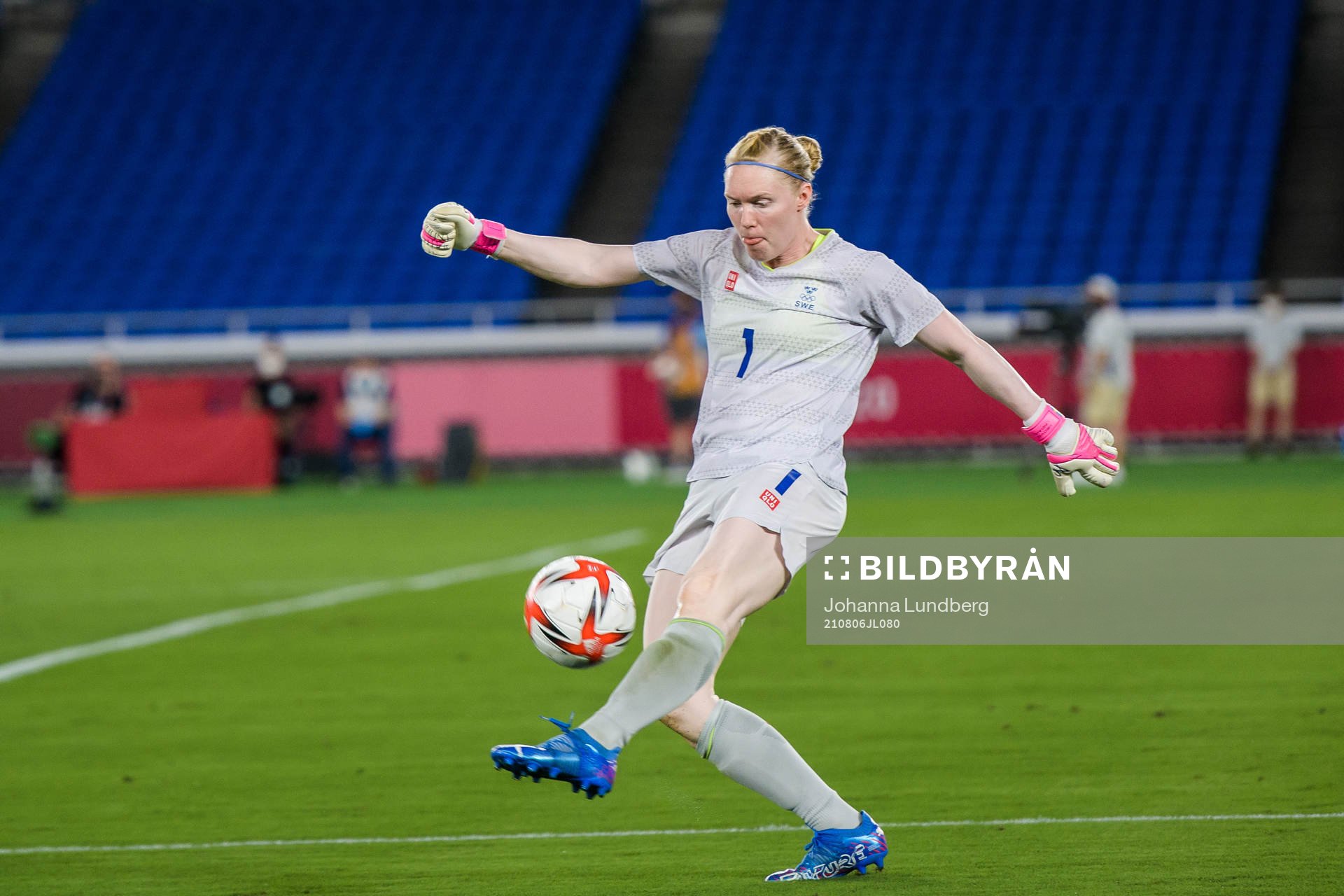 Hedvig Lindahl of Sweden in the women’s football final