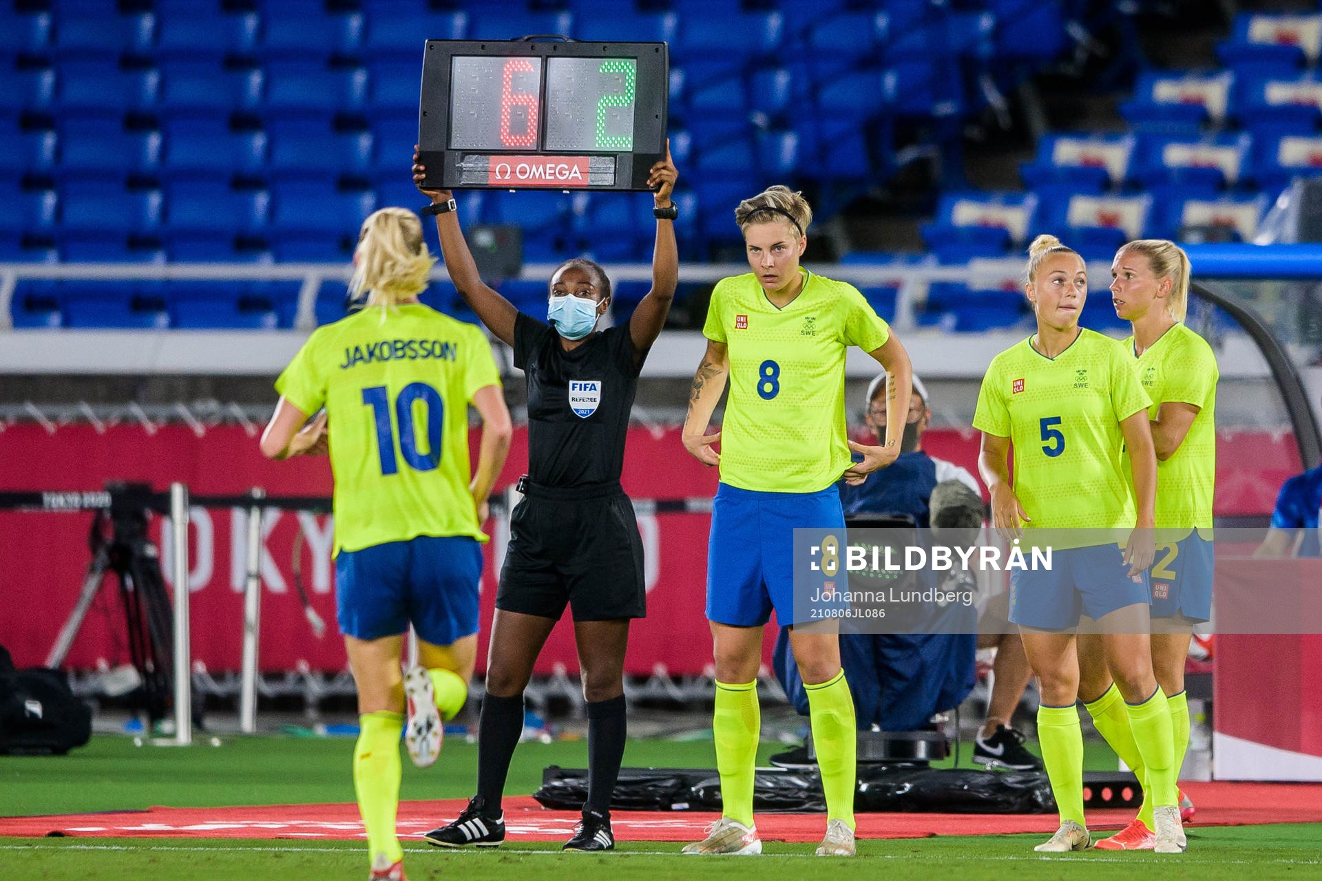 Lina Hurtig, Hanna Bennison and Jonna Andersson of Sweden