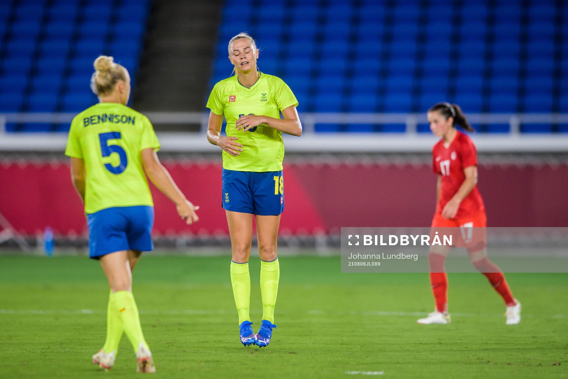 Fridolina Rolfö of Sweden looks dejected in the women’s