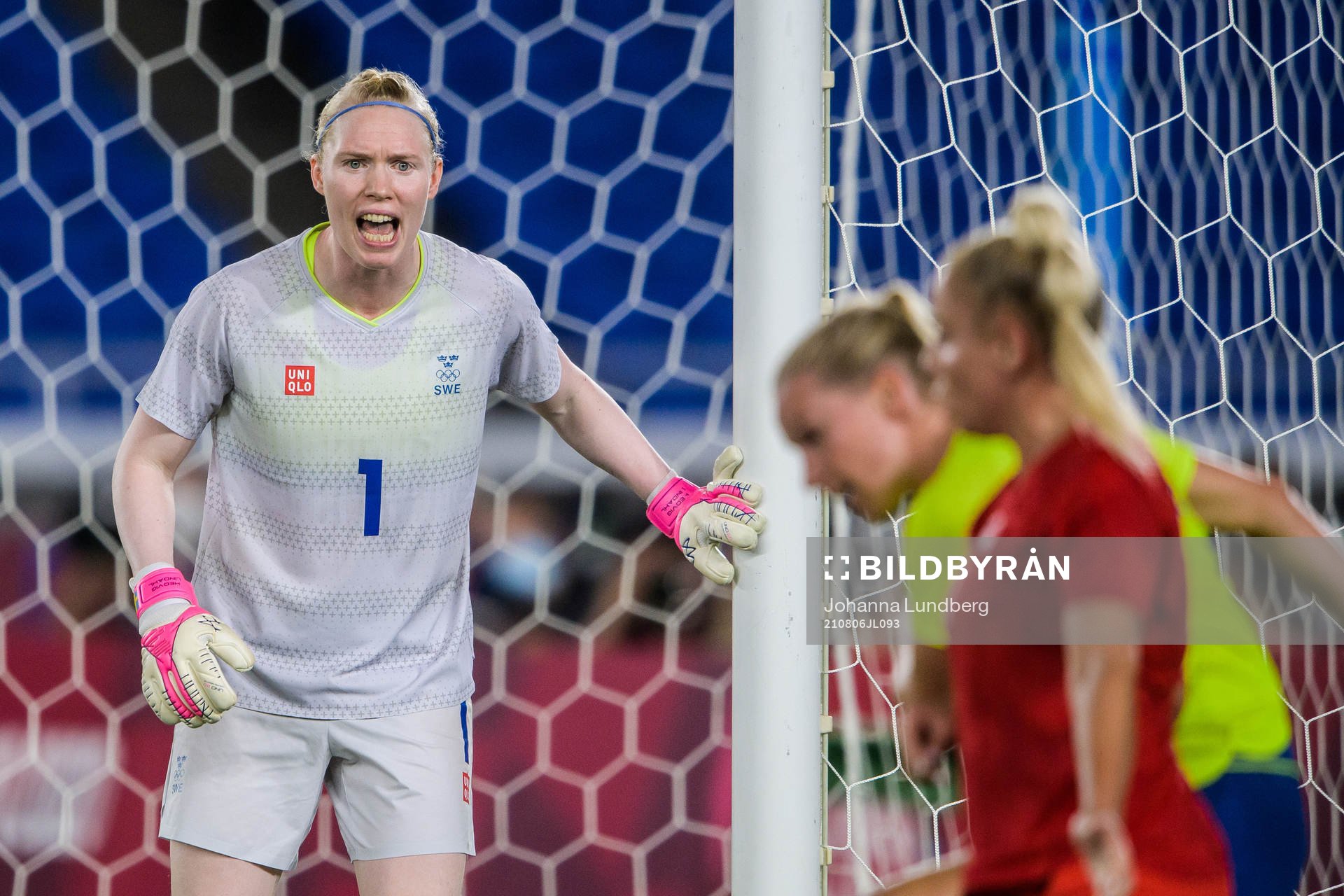 Hedvig Lindahl of Sweden in the women’s football final